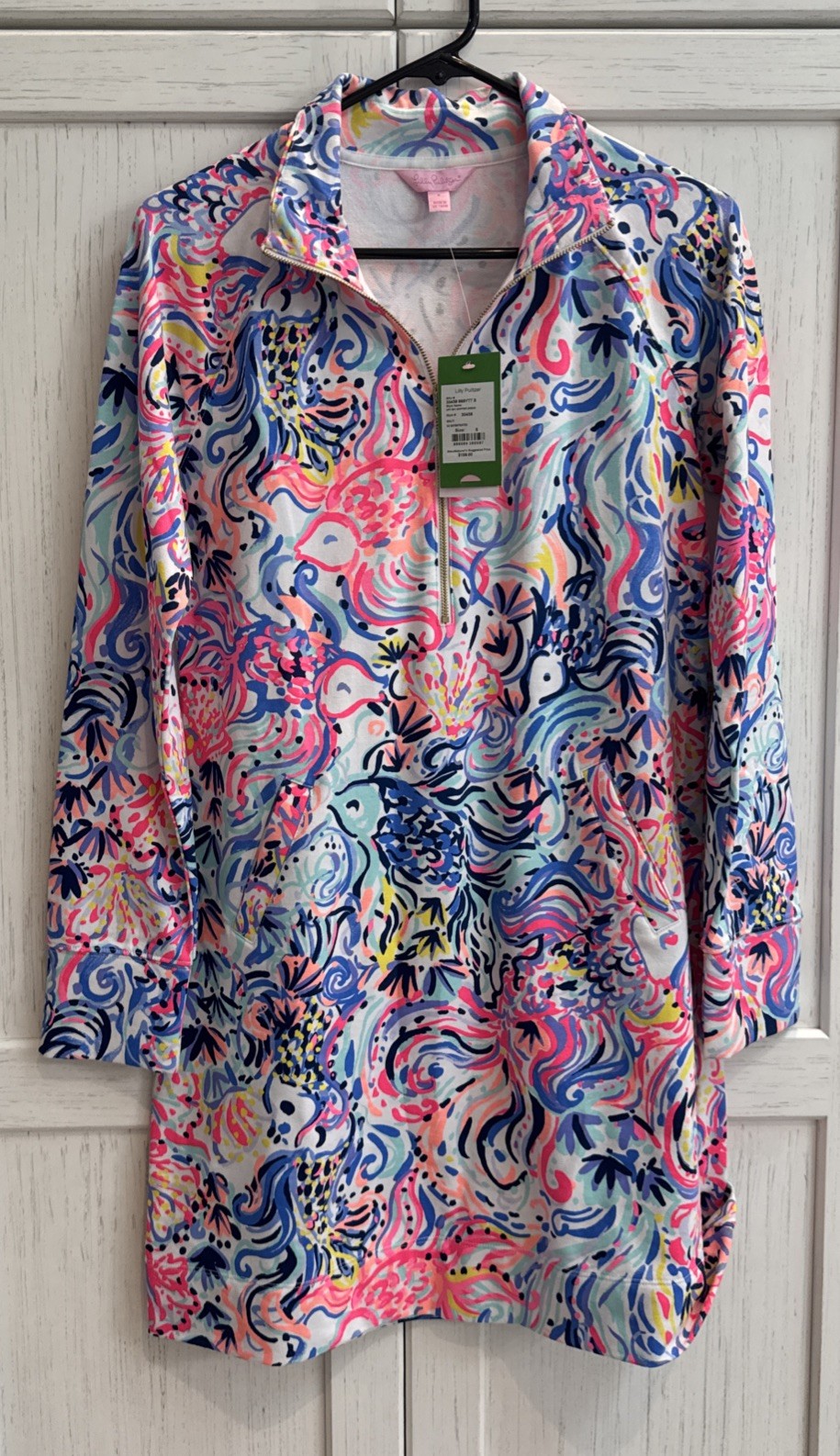 NWT LILLY PULITZER Skipper Dress Small So Sophisticated Multi Color Long Sleeve