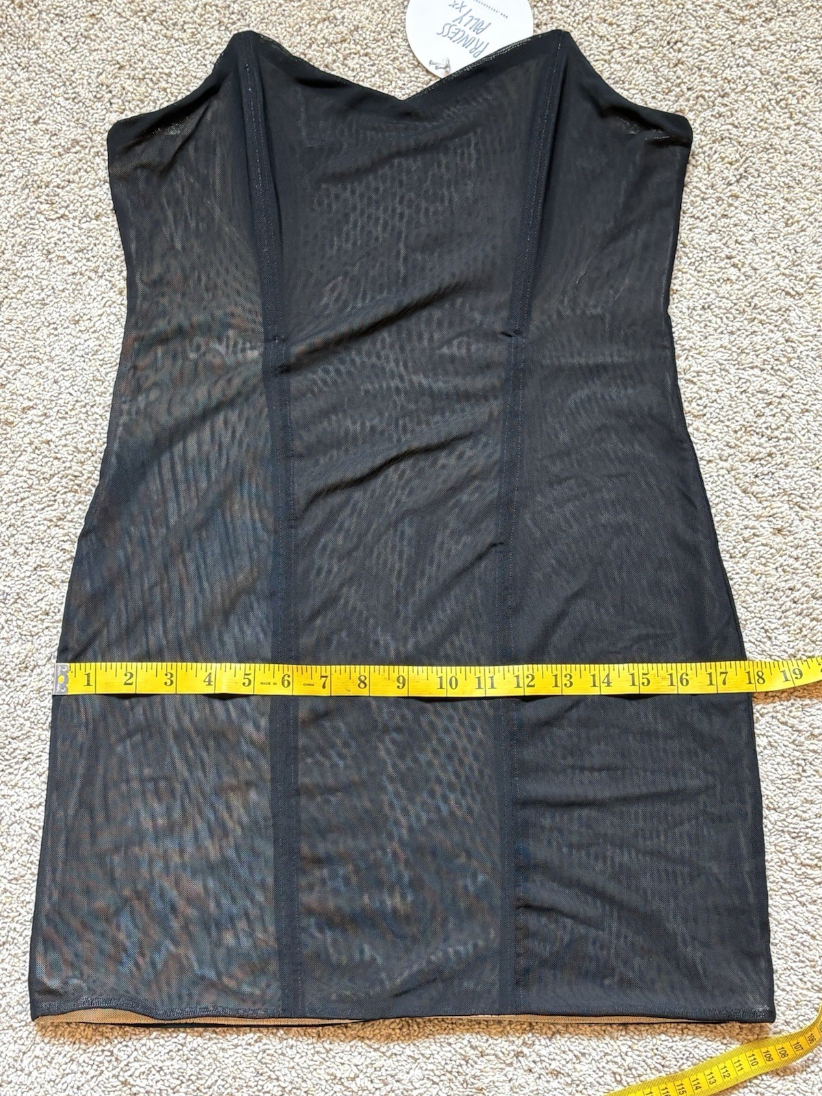 Princess Polly Azriel Black Corset Mini Body Con Dress Sheer Sexy New Size 8