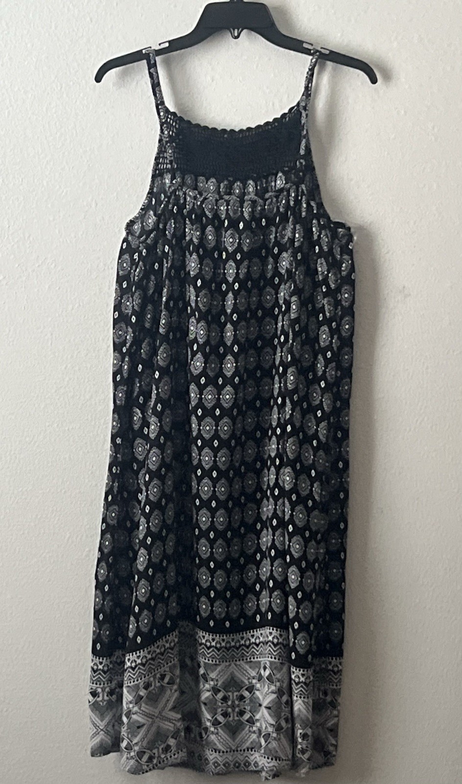 Lagaci Chasing Paradise Women’s Crotchet Panel, Spaghetti Strap Dress Size XL
