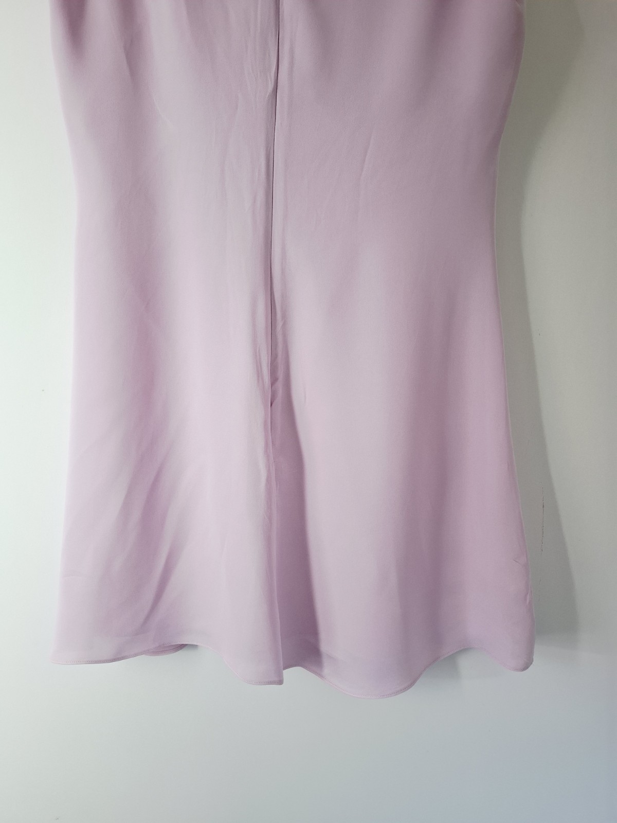 Reiss Elina Draped Tuck Mini Dress, Pale Pink – Size 10