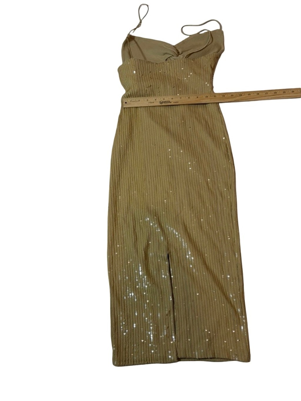 Retrofête Sariah Beige Sequin Knit Strapless Midi Dress Size S NWT Party