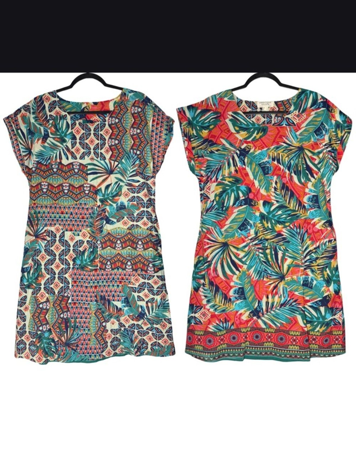 Orientique Naturally Australian Reversible Dress Small Tropical Cotton Vacation