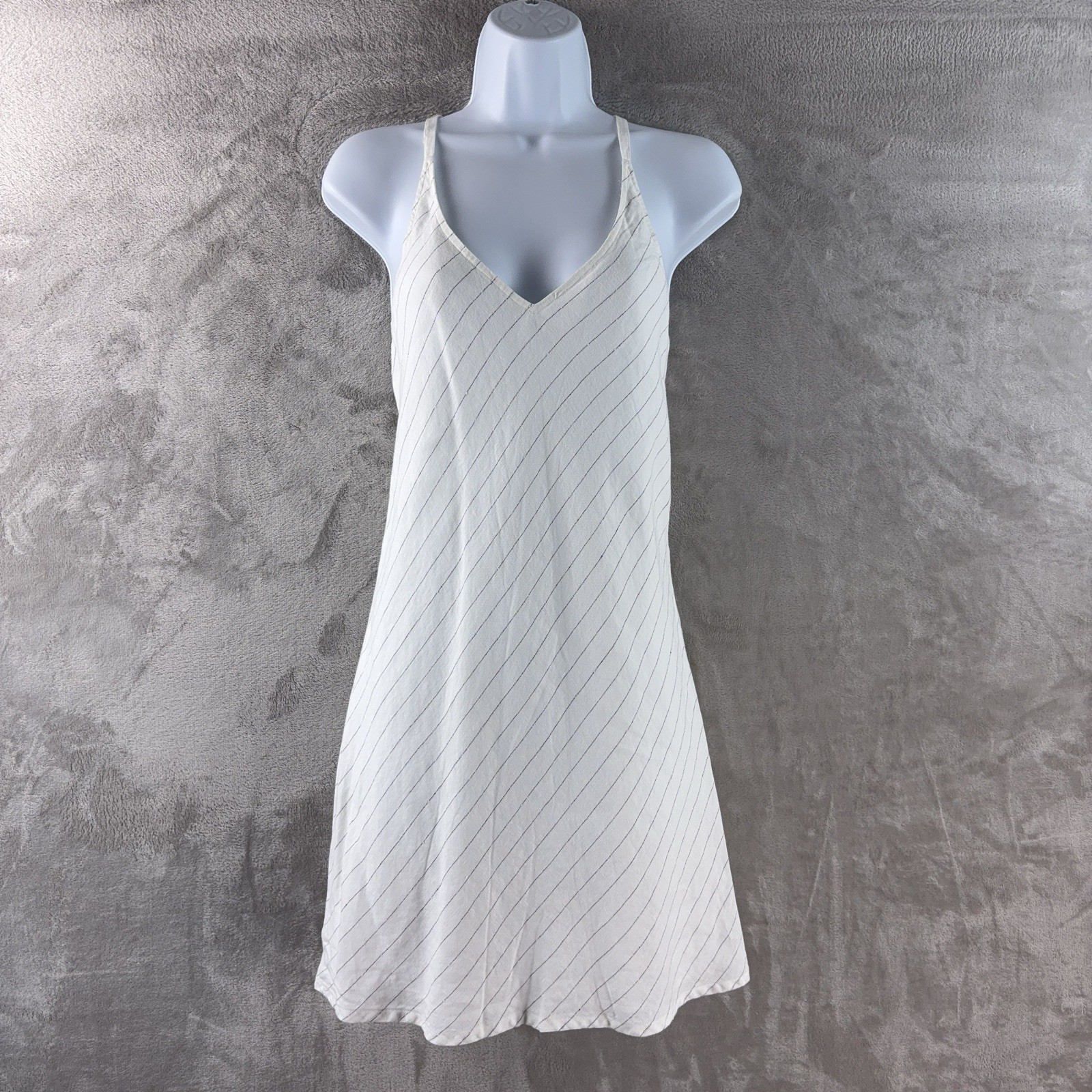ATM Anthony Thomas Melillo Dress Womens Size Medium White Striped Slip￼