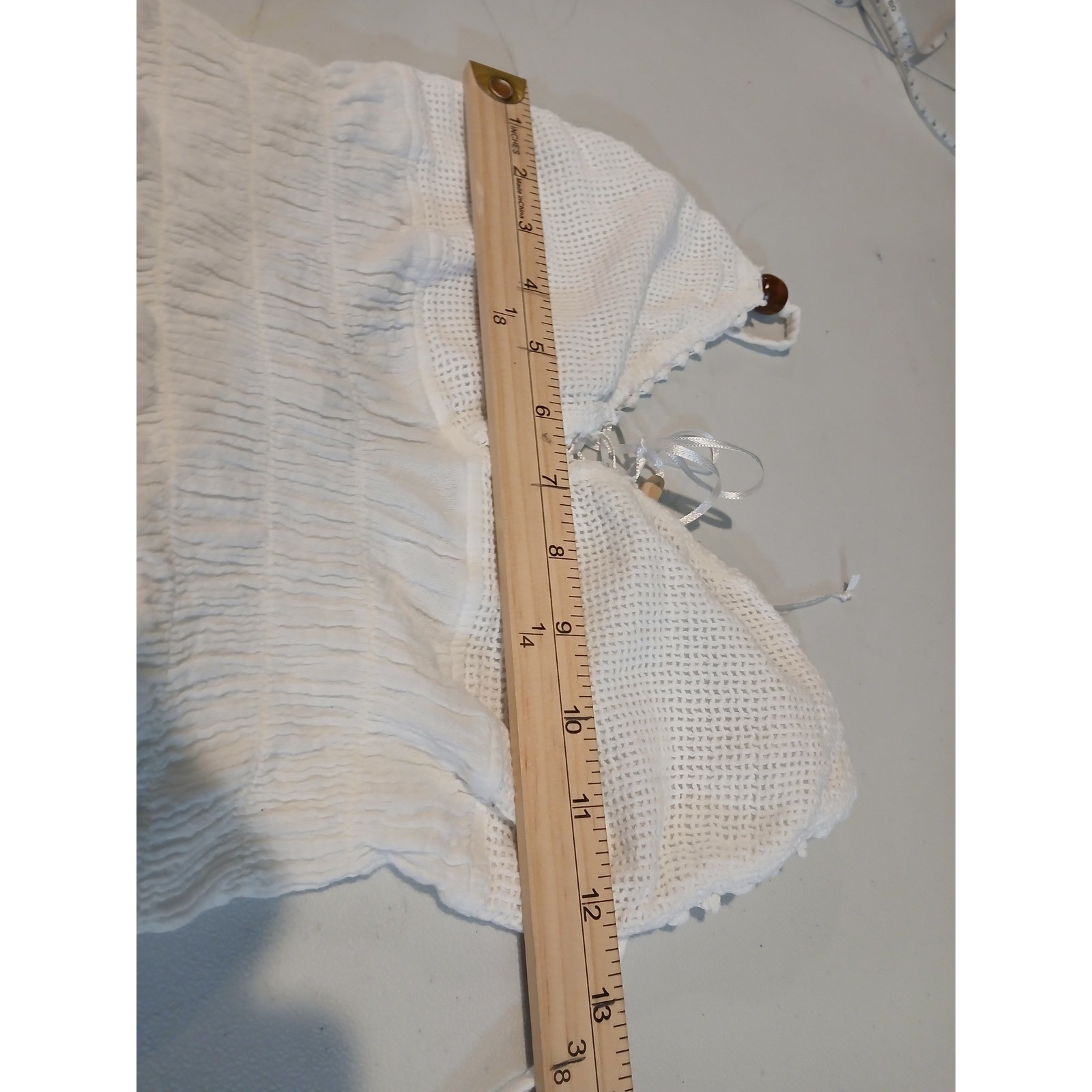 Seaspice Resort Wear Small White 100% Peruvian Cotton Halter Split Midi Dress