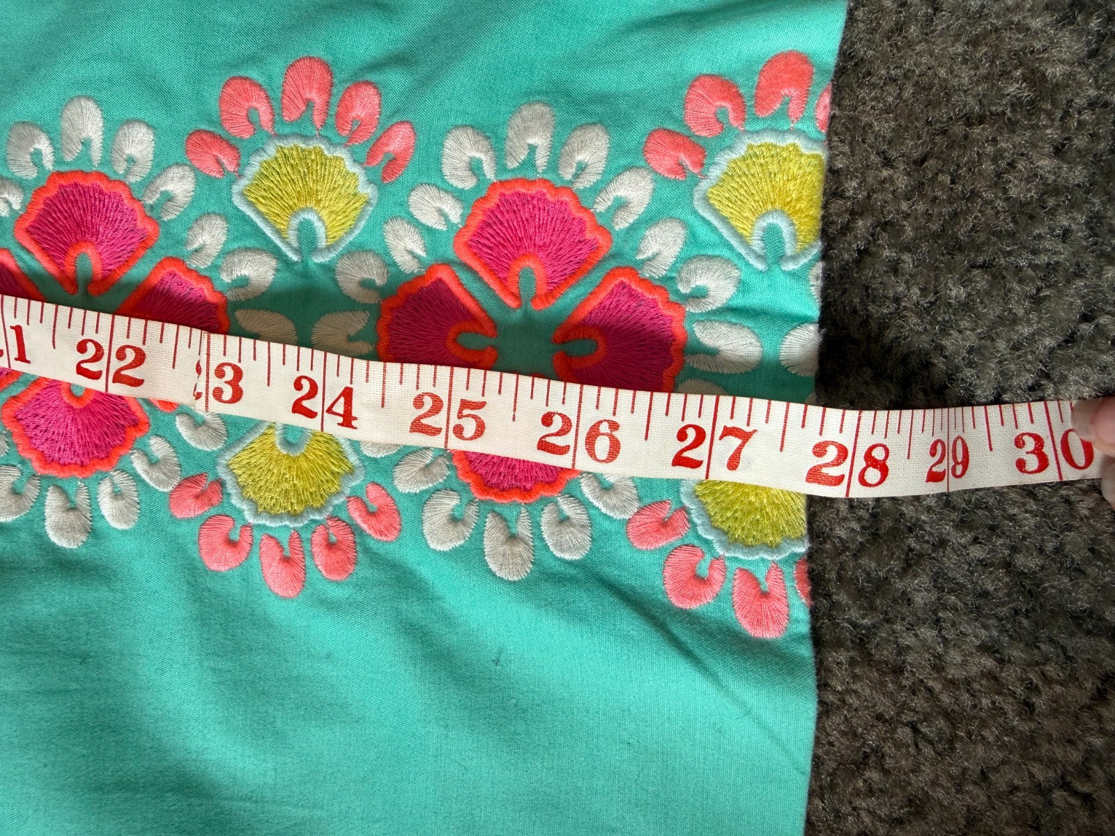 Vineyard Vines Turquoise Green Embroidered Strapless Sheath Dress Size 6 Preppy