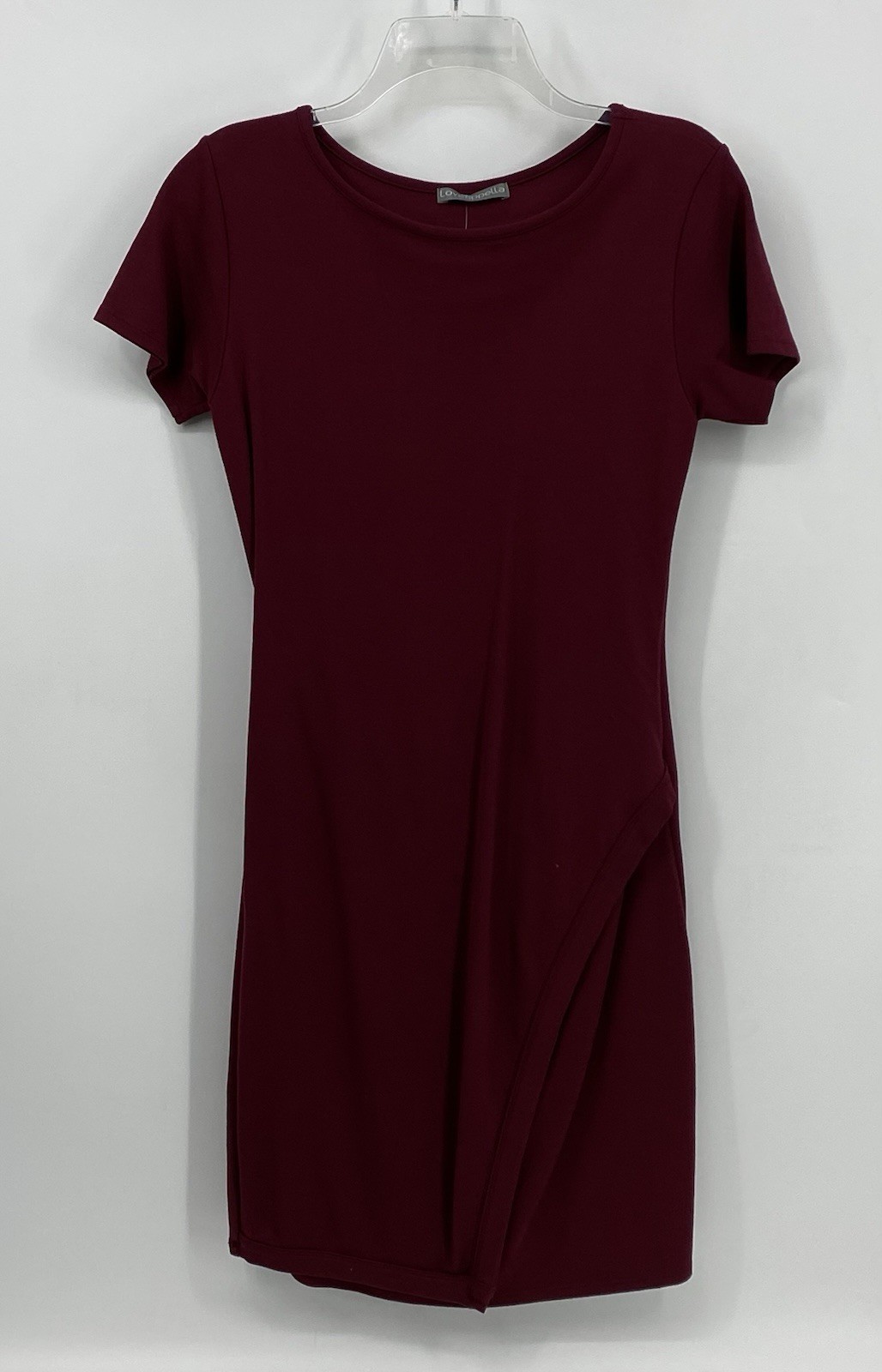 Loveappella Burgundy Preowned Knit Short Sleeve Dress Women’s Size XL EUC