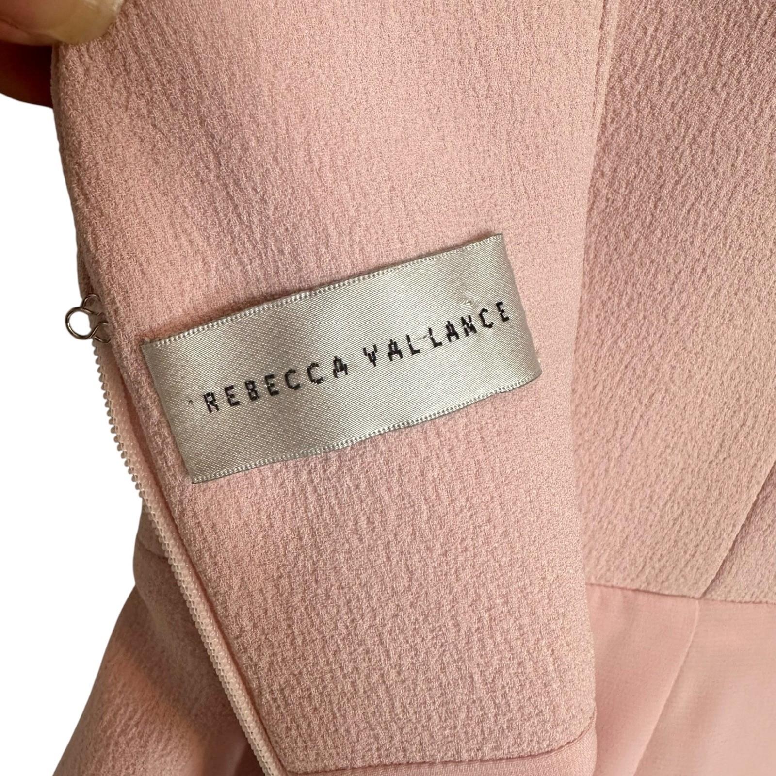 Rebecca Vallance Pink Bow Shoulder Midi Dress Womens 8 Wedding Guest Amore