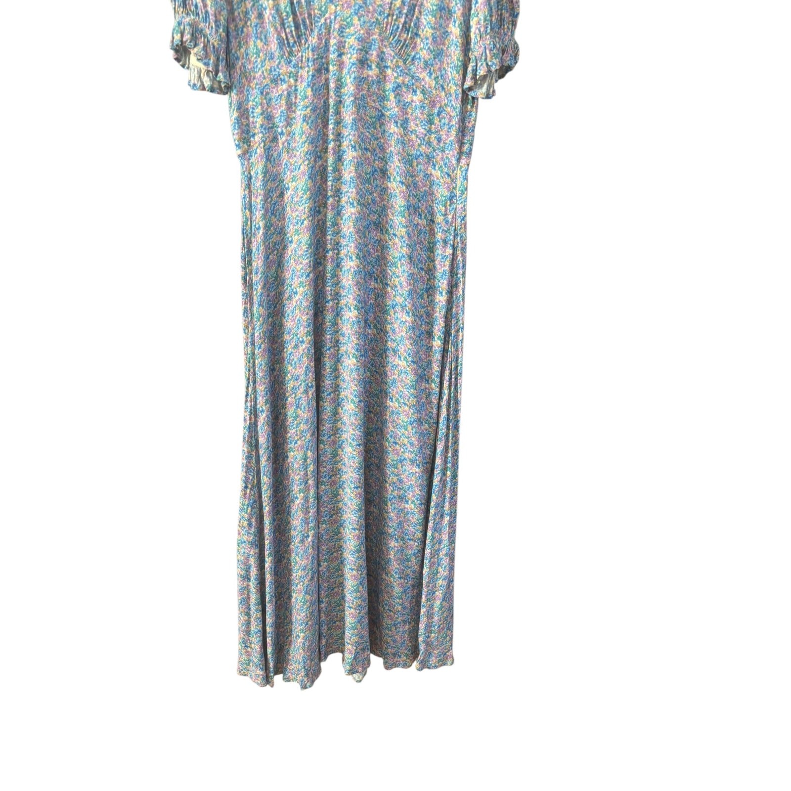 GHOST London Blue Floral Cottage Core Sundress Dress New Size Large