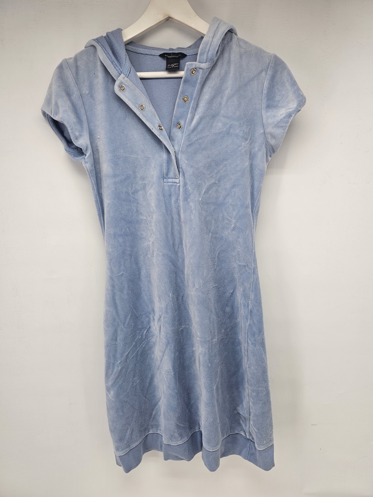 Womens Moda International Light Blue Hooded Dress Size XS