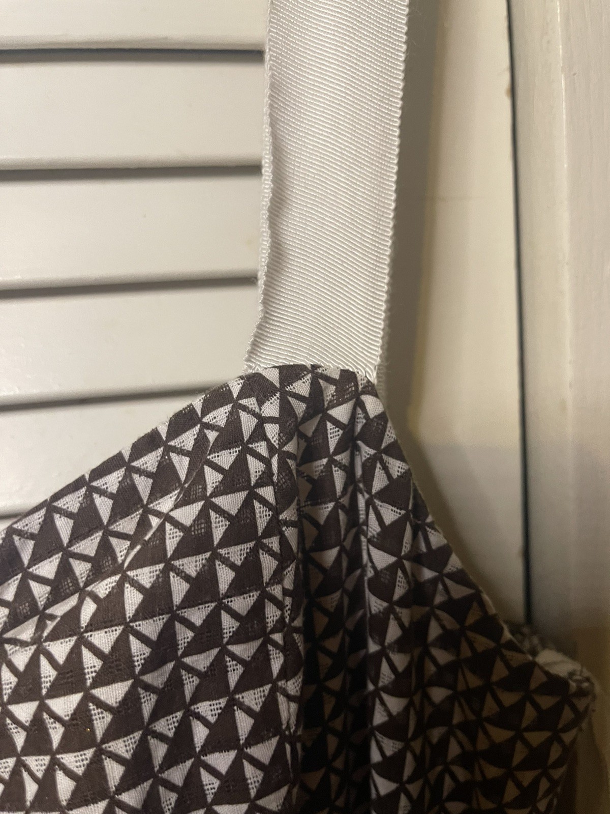 Anthropologie Edme & Esyllte Sz 8 Brown White Halter Dress Sleeveless Tie A Line