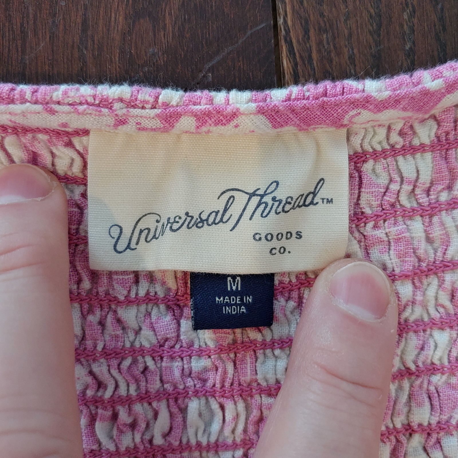 Women’s Universal Thread Smocked Mini Dress Pink Size M EUC 2022 Model