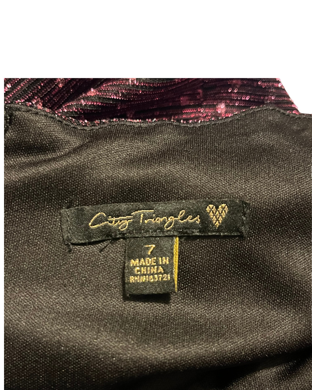 For Love & Lemons Purple Metallic Mini Dress Size 7 Long Sleeve Party Dress