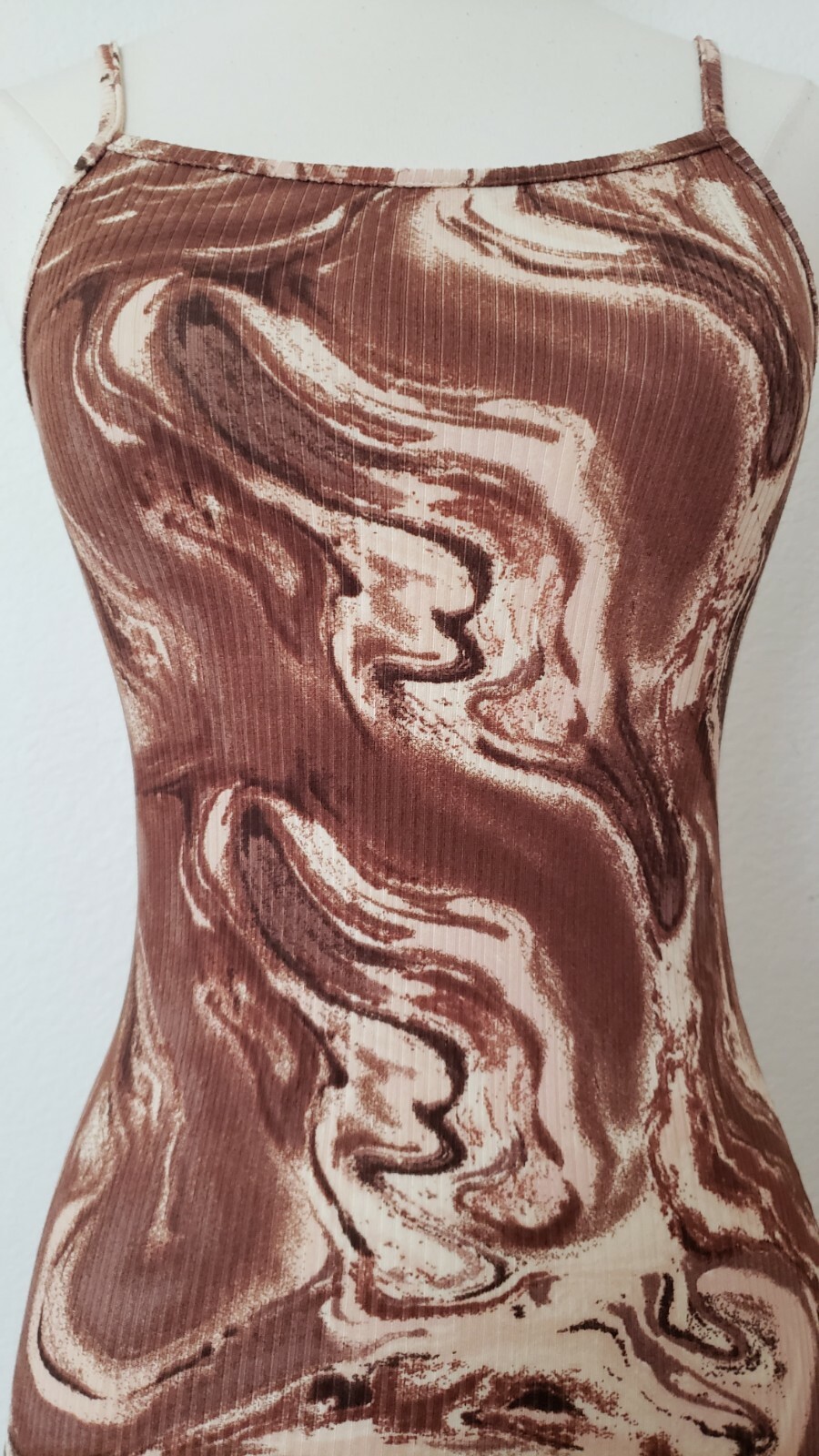Urban Outfitters Dress New Size Medium Brown Tie Dye Bodycon Casual Retro Boho