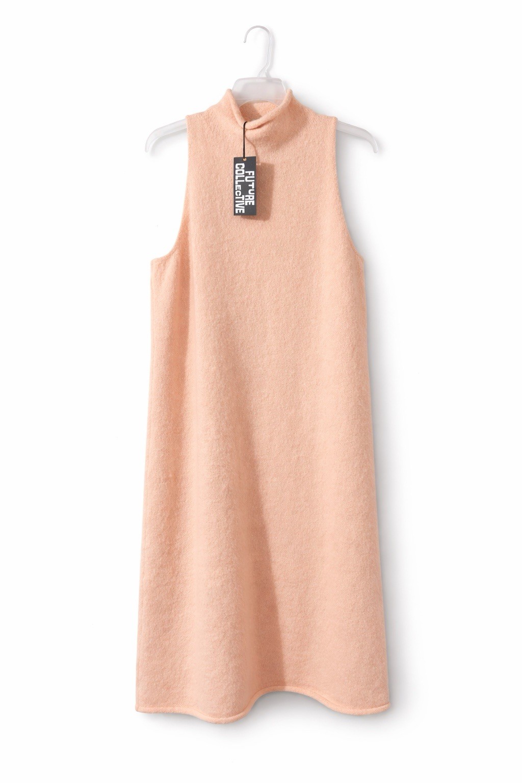 NWT Future Collective 4X Blush Pink Sleeveless Shift Wool Blend Sweater Dress