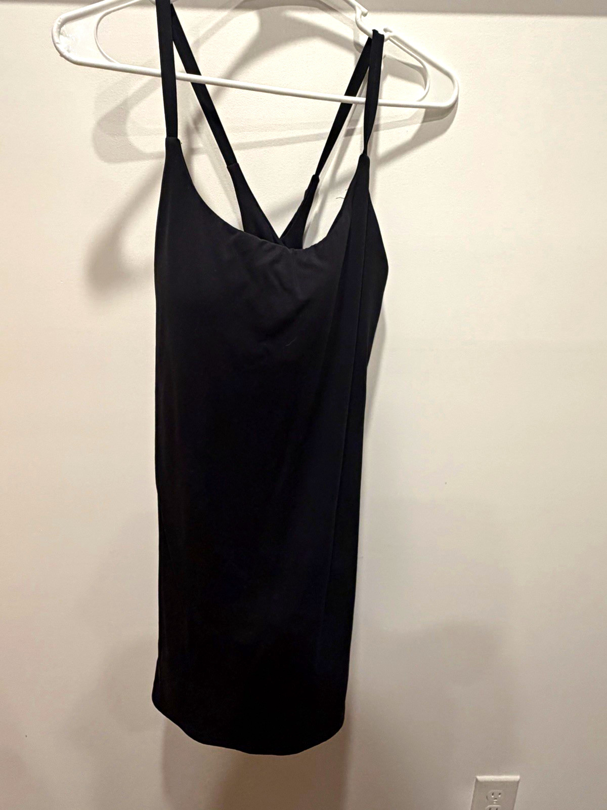 Halara Black skort Stretch built in shorts & bra Size L