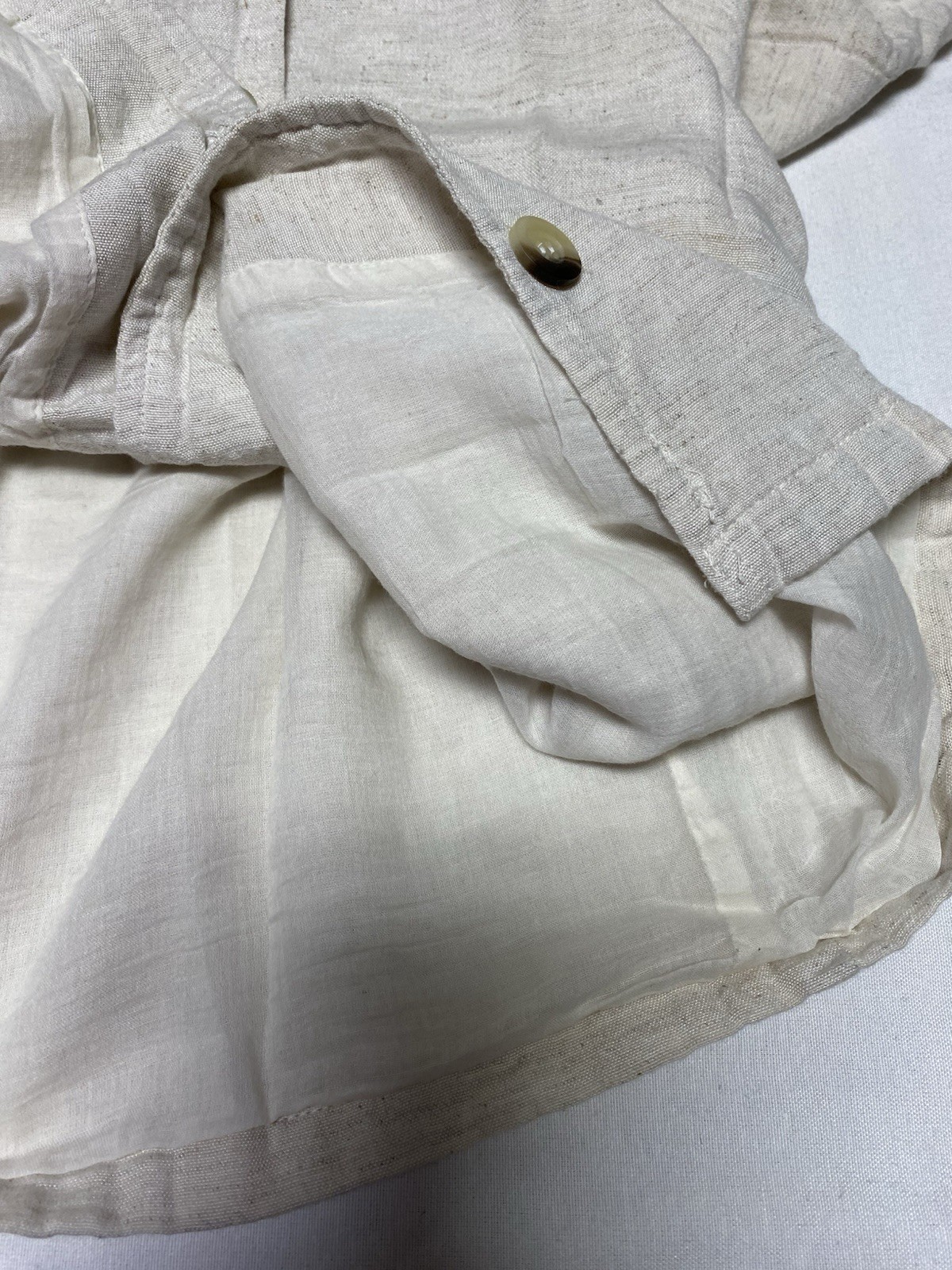 Sim And Sam Linen Blend Long Sleeve Button Up Shirts Dress Size Medium (aa)