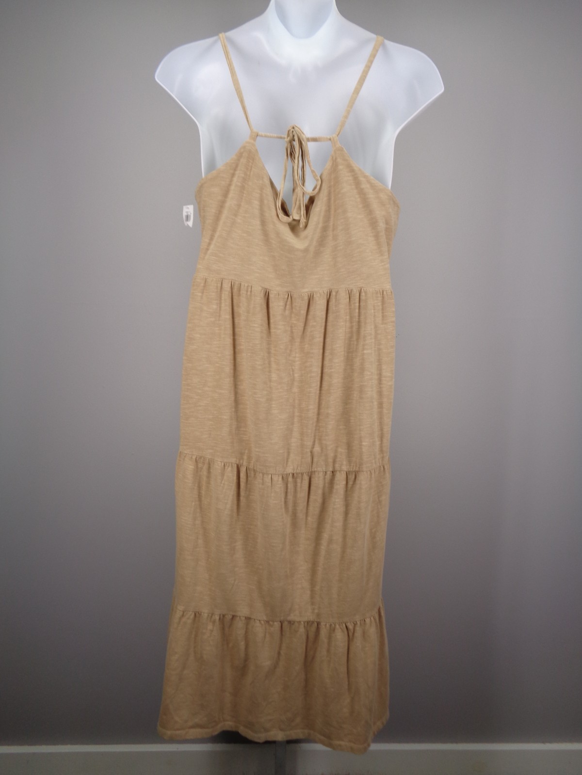 Old Navy Beige Tiered Slub Knit Cami Dress Plus Size 3X New