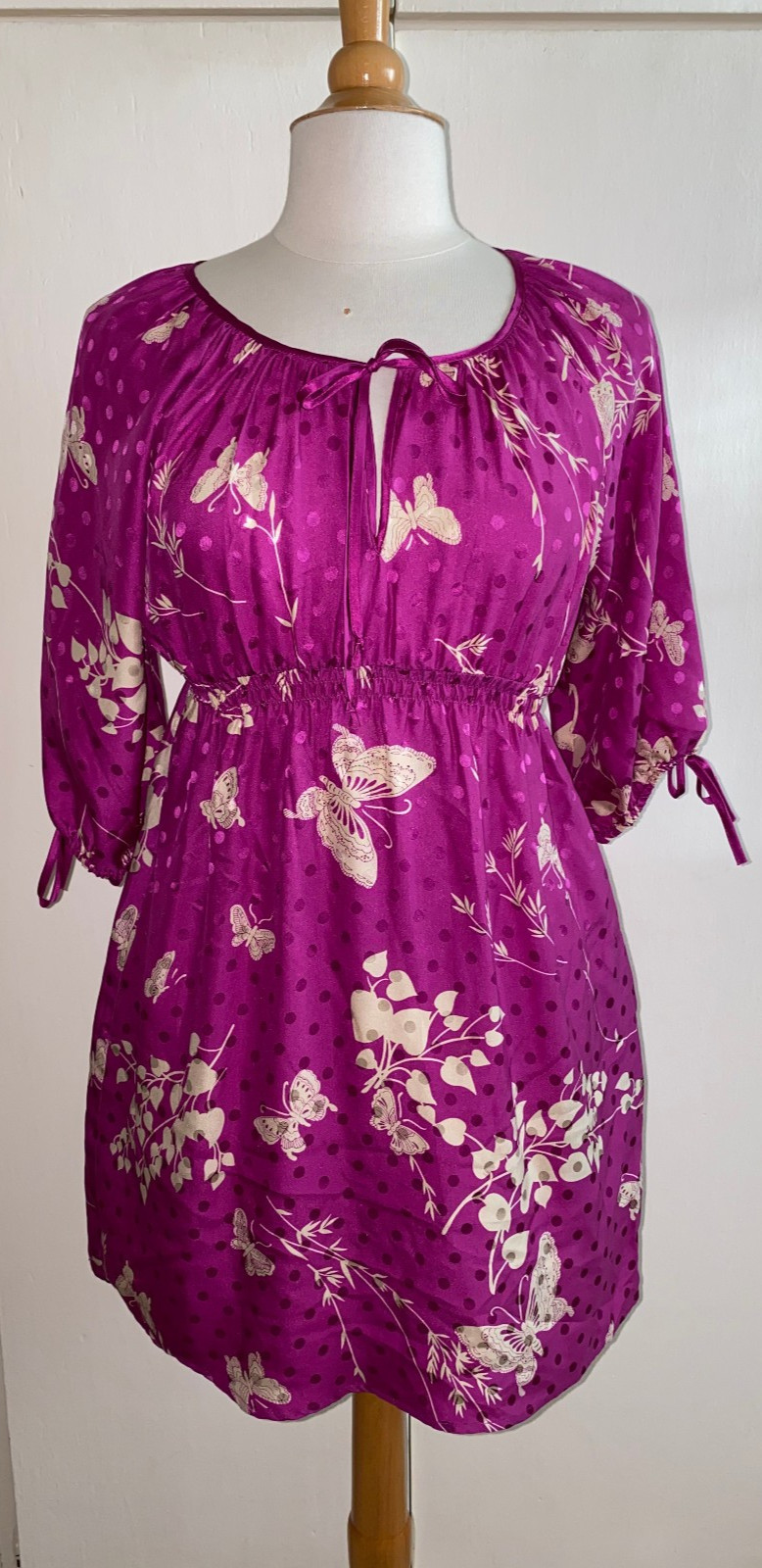 Yumi Kim Jeanette Butterfly Silk Dress, S