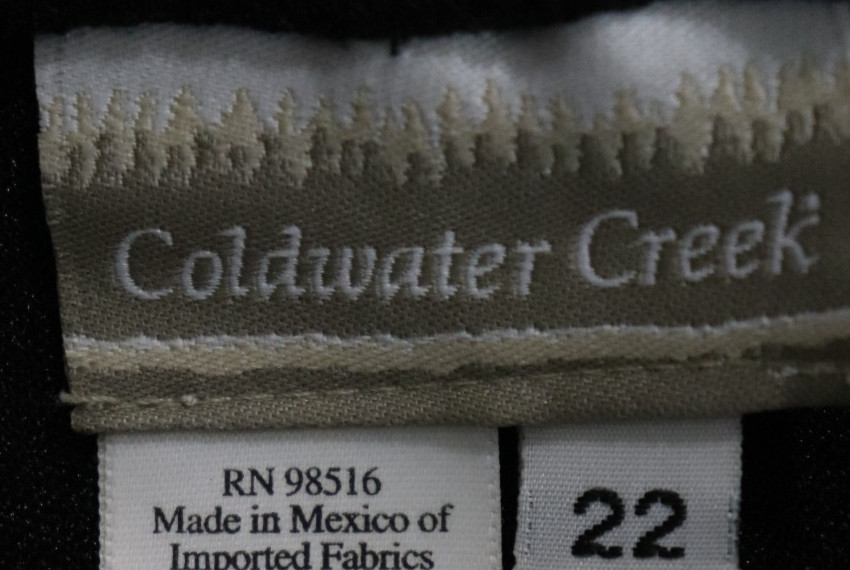 Coldwater Creek 2 Pc Set Midi Dress Jacket Womens 22 Black Long Sleeve Packable