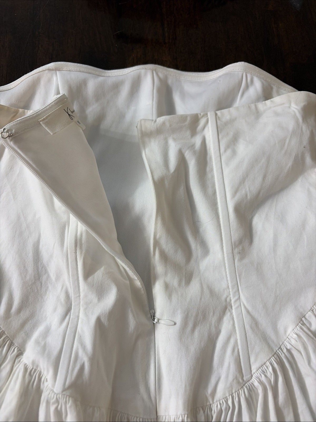 Klesis Botique White Corset Bubble Mini Tank Dress Medium