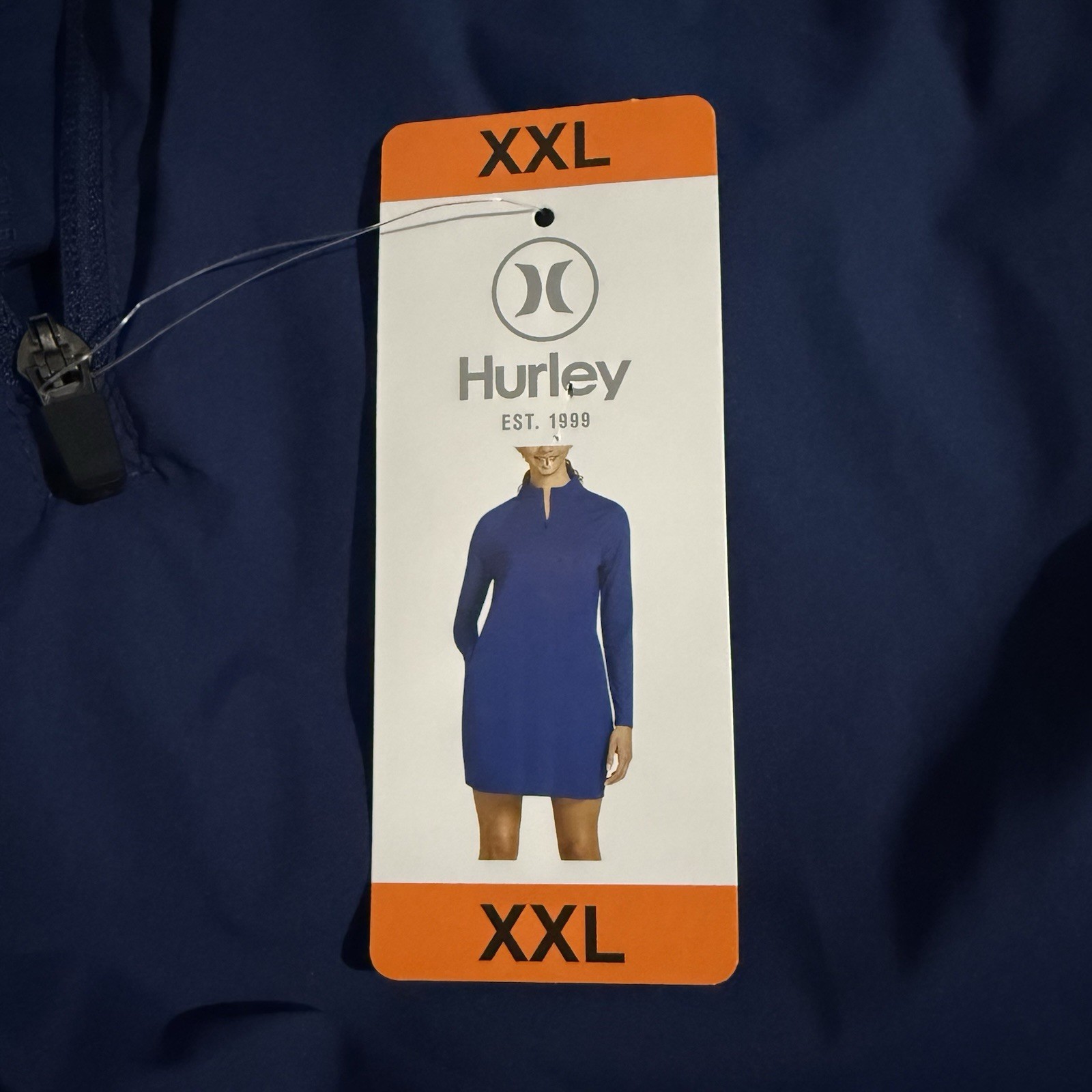 Hurley Long Sleeved Active Dress 1/4 Zip Moisture Wicking, Blue, Women’s Sz XXL