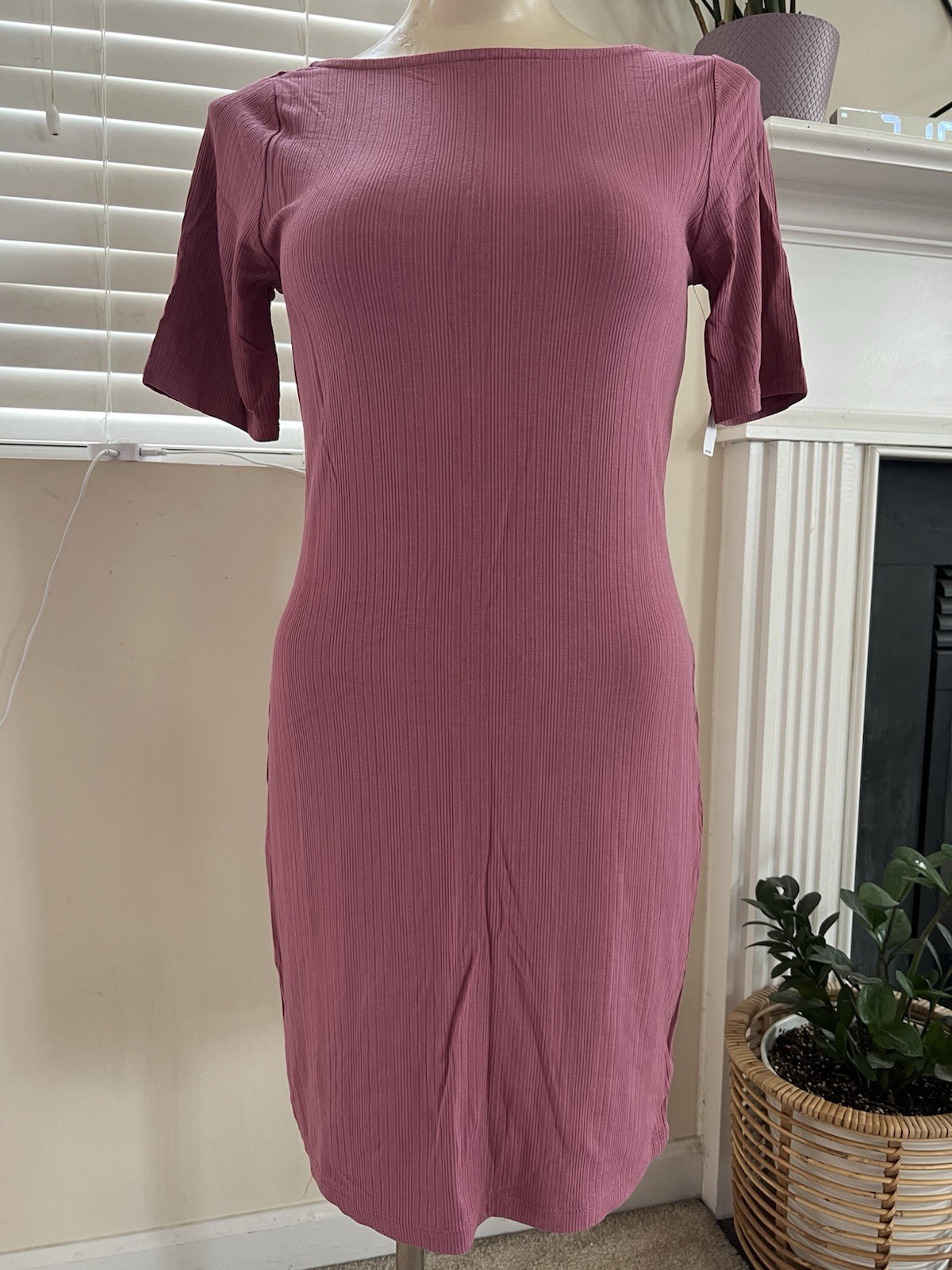 NWT old Navy Women’s SMALL Mauve Rose Scoop Back Dress