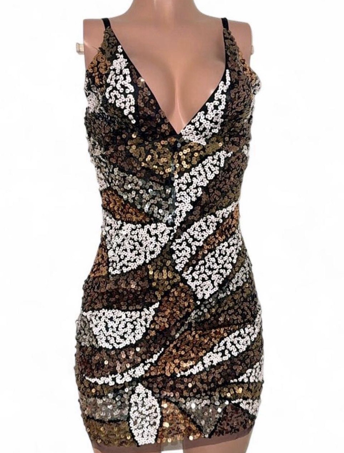 Arden B Y2K Lined low Cut Sequin Mini Dress M Homecoming Prom Cocktails Glam