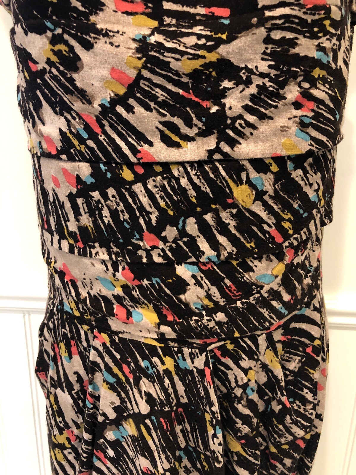 Fluxus Women’s Sleeveless Pull On Geometric Strapless Stretch Dress- S