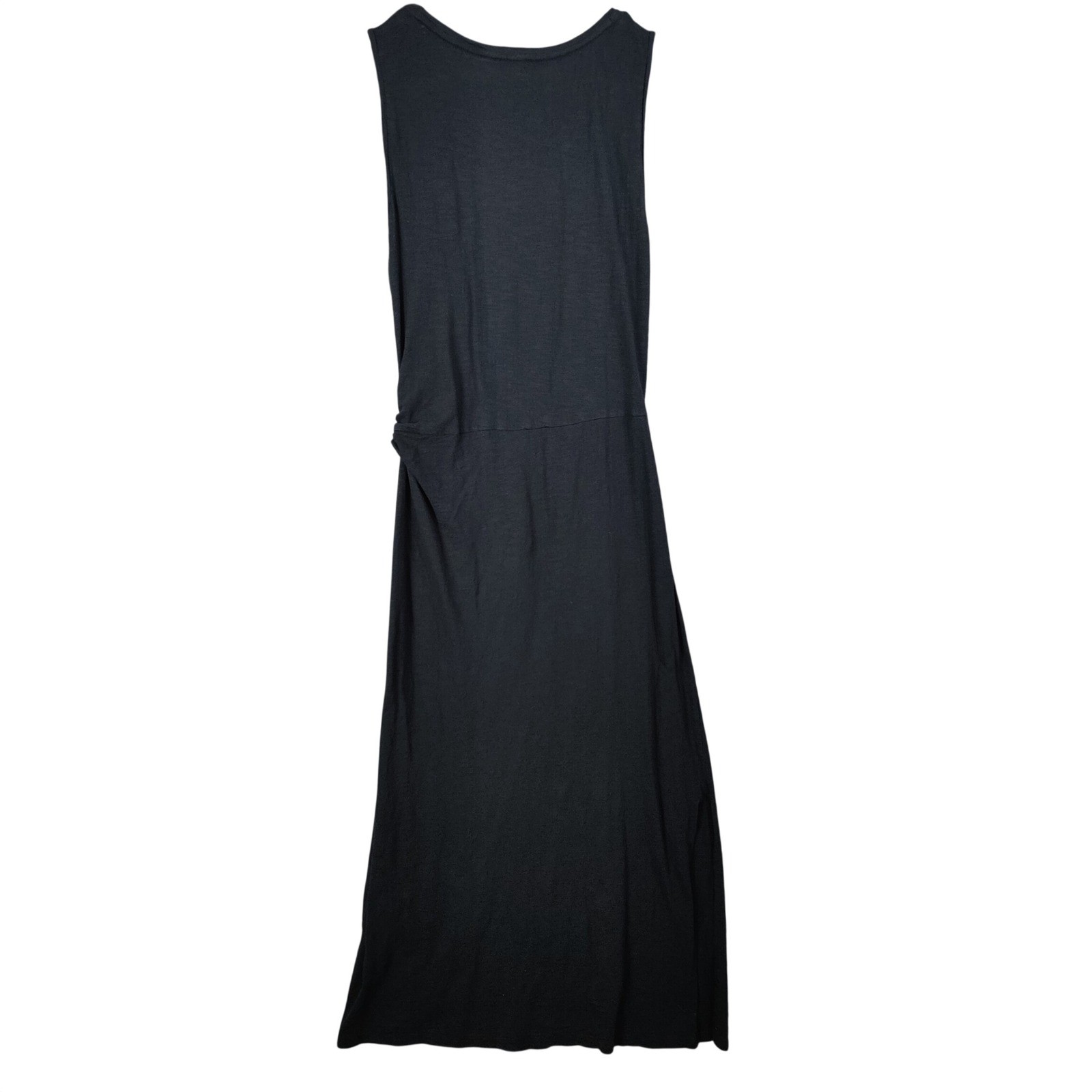 Talbots Womens Minimalist Quiet Luxury Classic Midi LBD Dress L Black Slub Knit