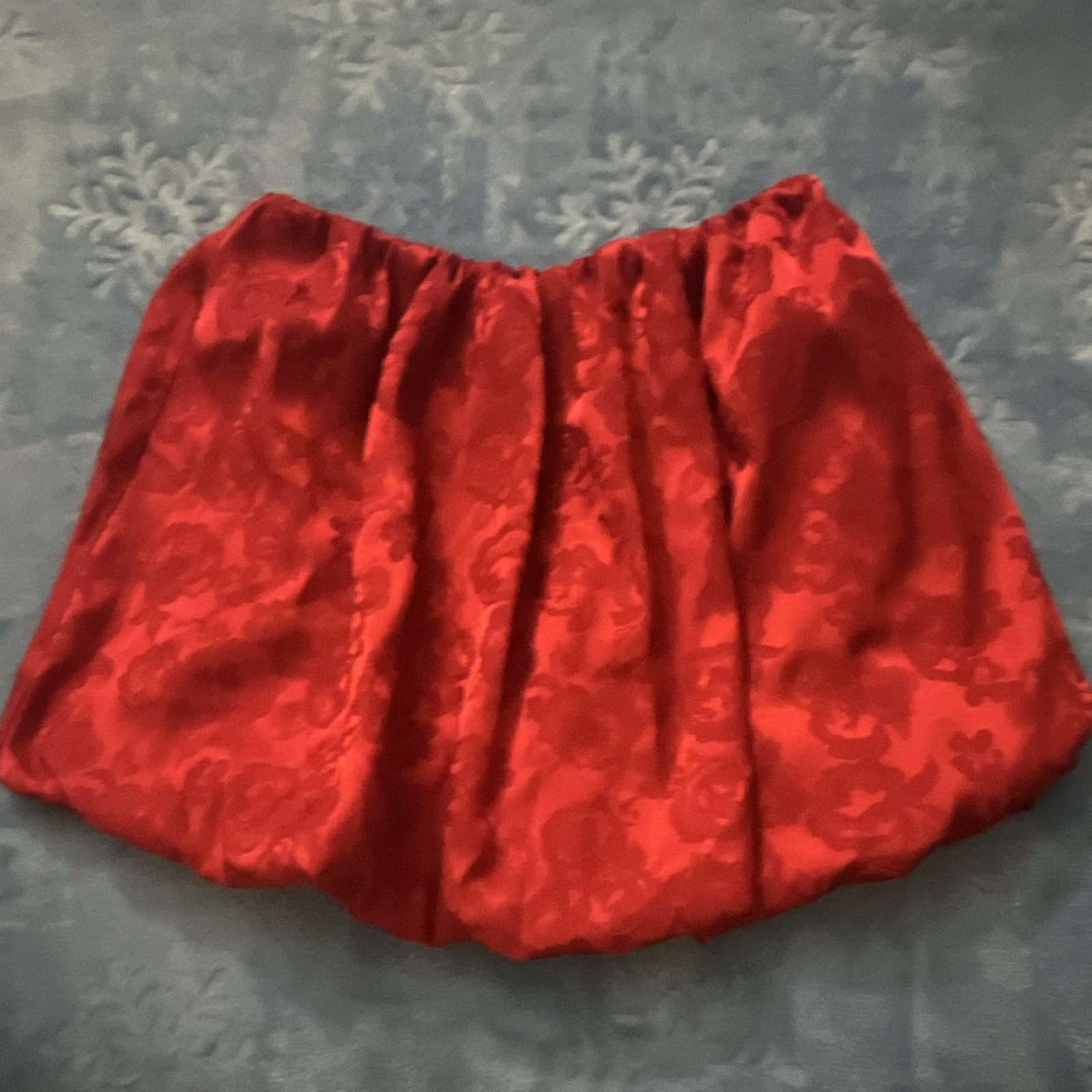 Art Class Red Floral Bubble Skirt Women’s Size M Polyester Spandex Casual