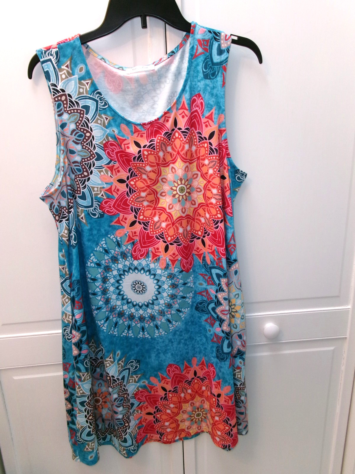 Simple Fun Sleeveless Casual Tank Sundress Size XL