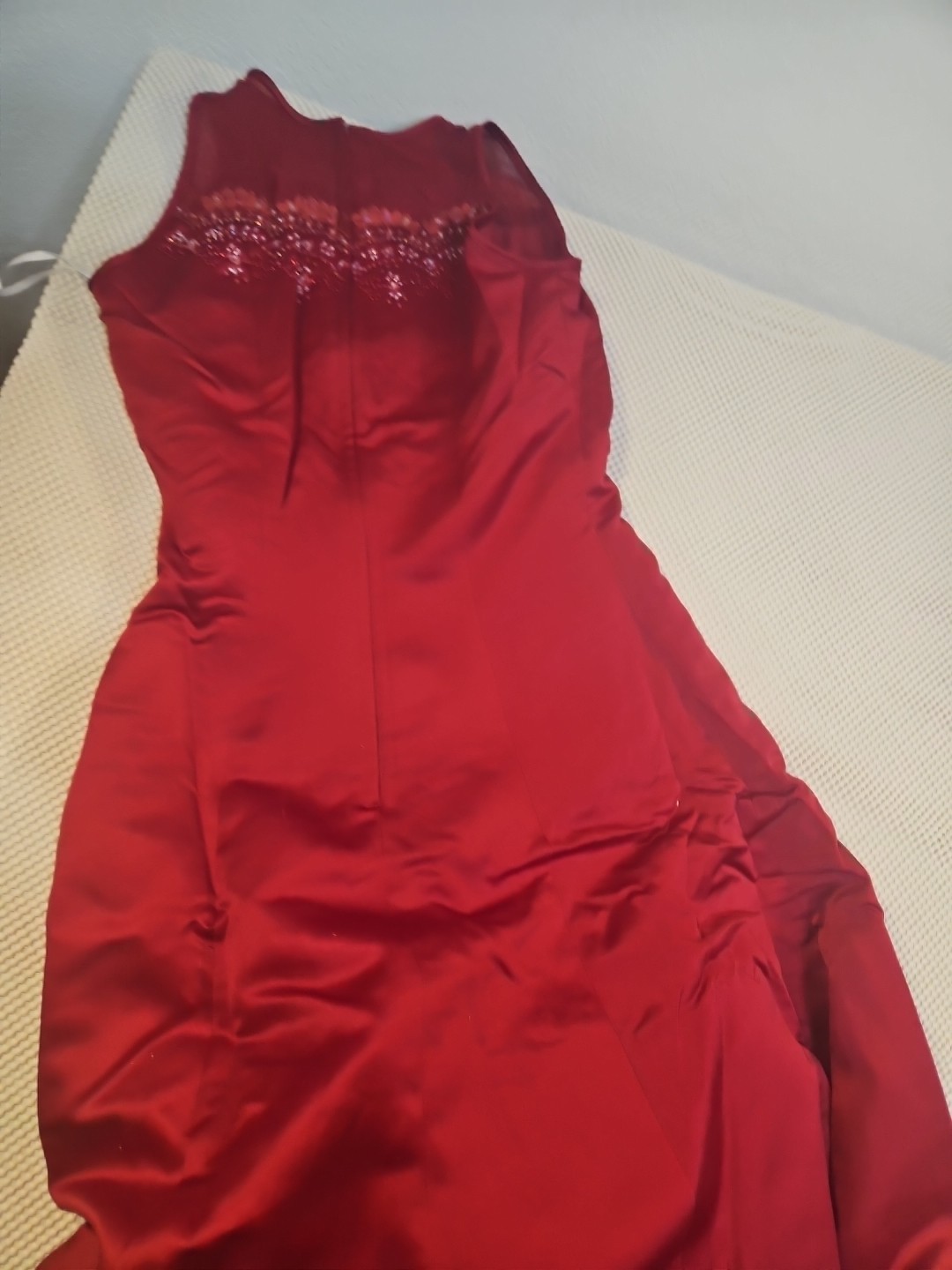 Cherish Apparel womens red satin formal dress size 16 Polyester