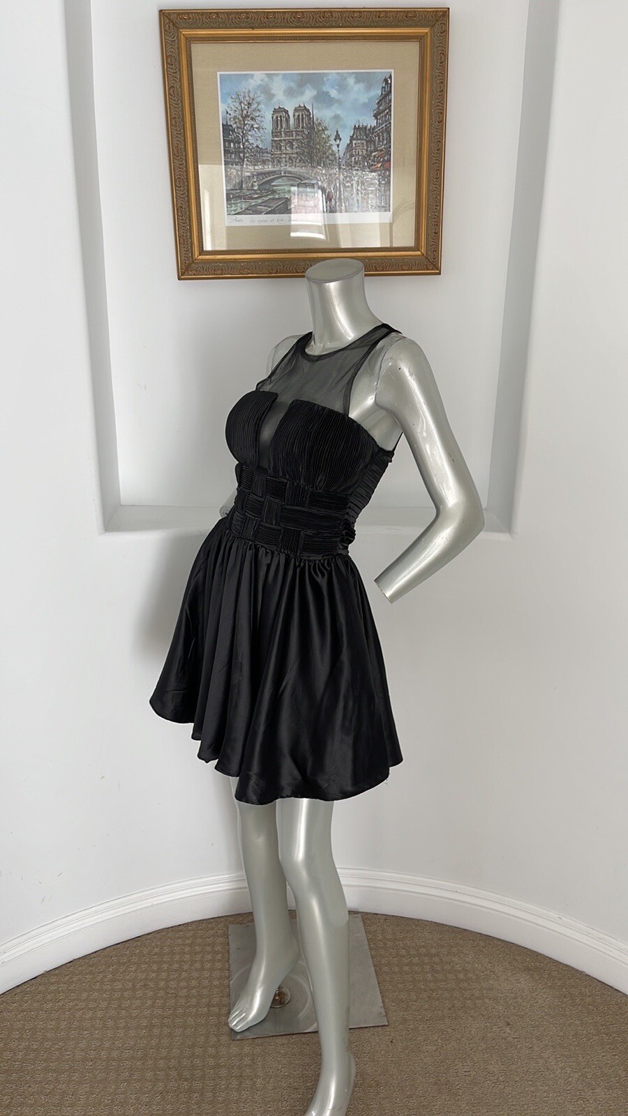 None the Richer Australian Design Sleeveless Fit & Flare Black Dress Size S