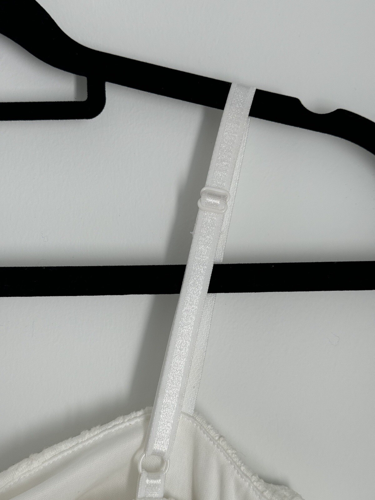 ASOS DESIGN strappy textured mini dress with ruched toggle detail in white NEW