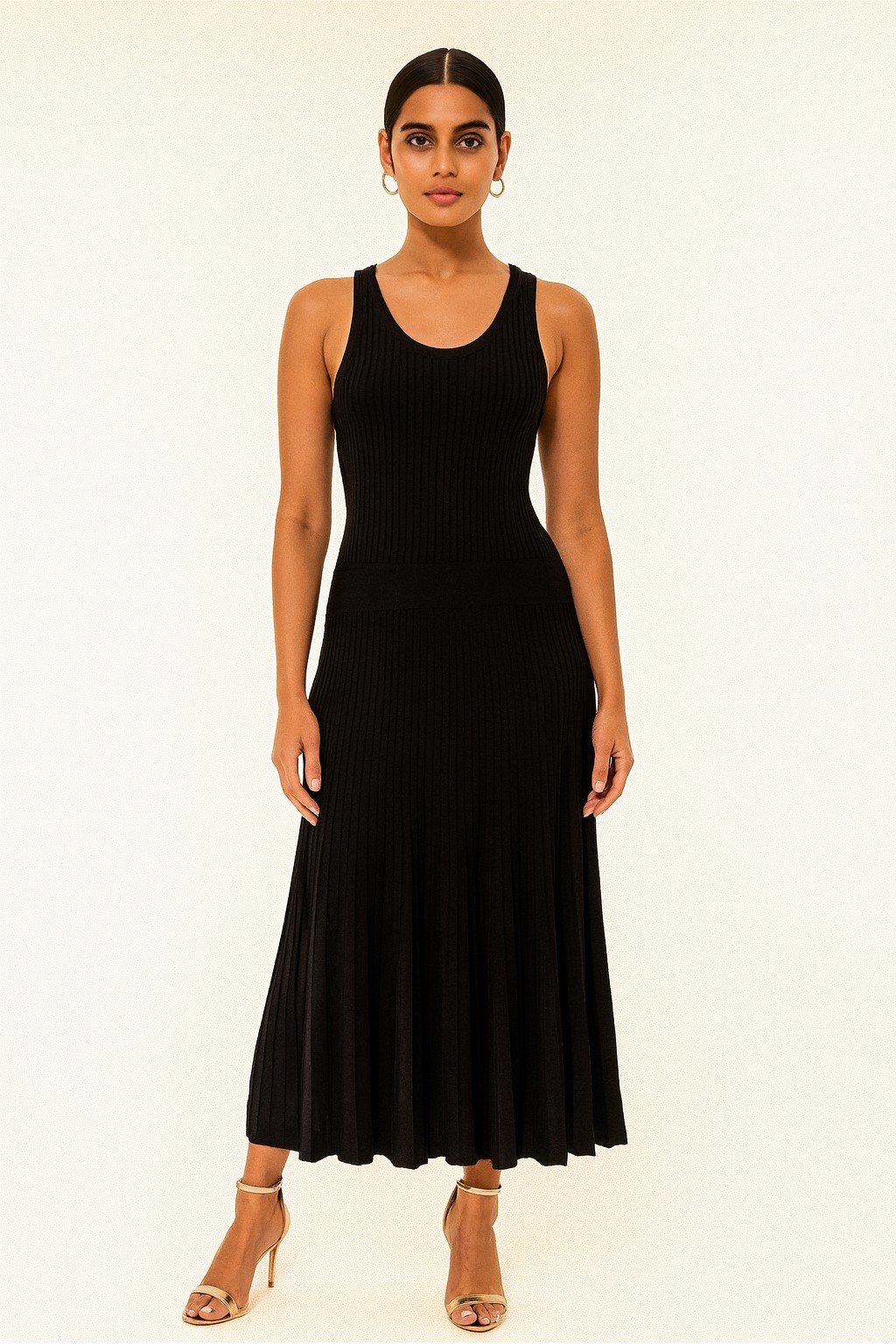 Abercrombie & Fitch Little Black Dress Ribbed Sm LBD Long Spring Beach Resort