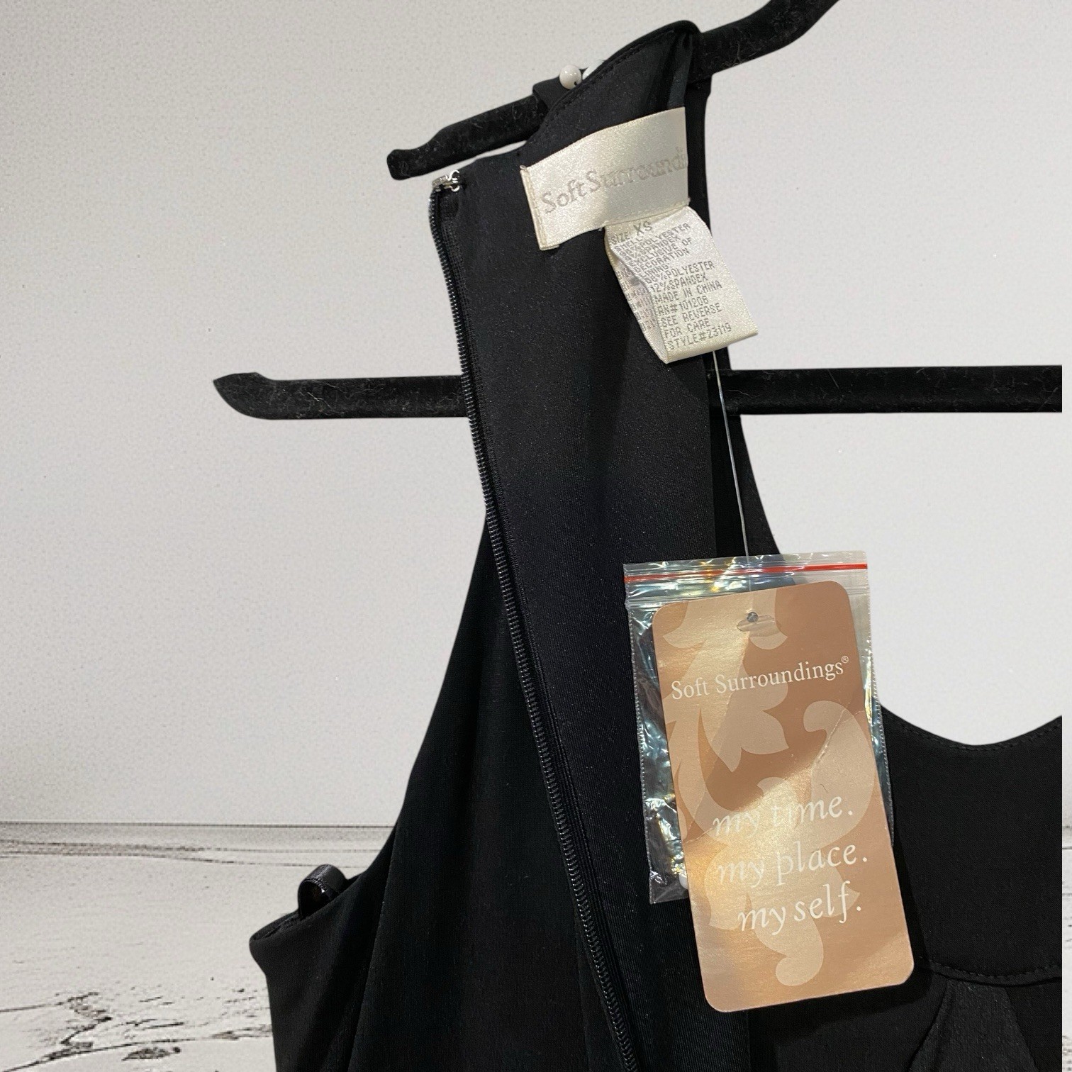 Soft Surroundings Black Beaded Maxi Dress Size XS Elegant Summer Party Event NWT