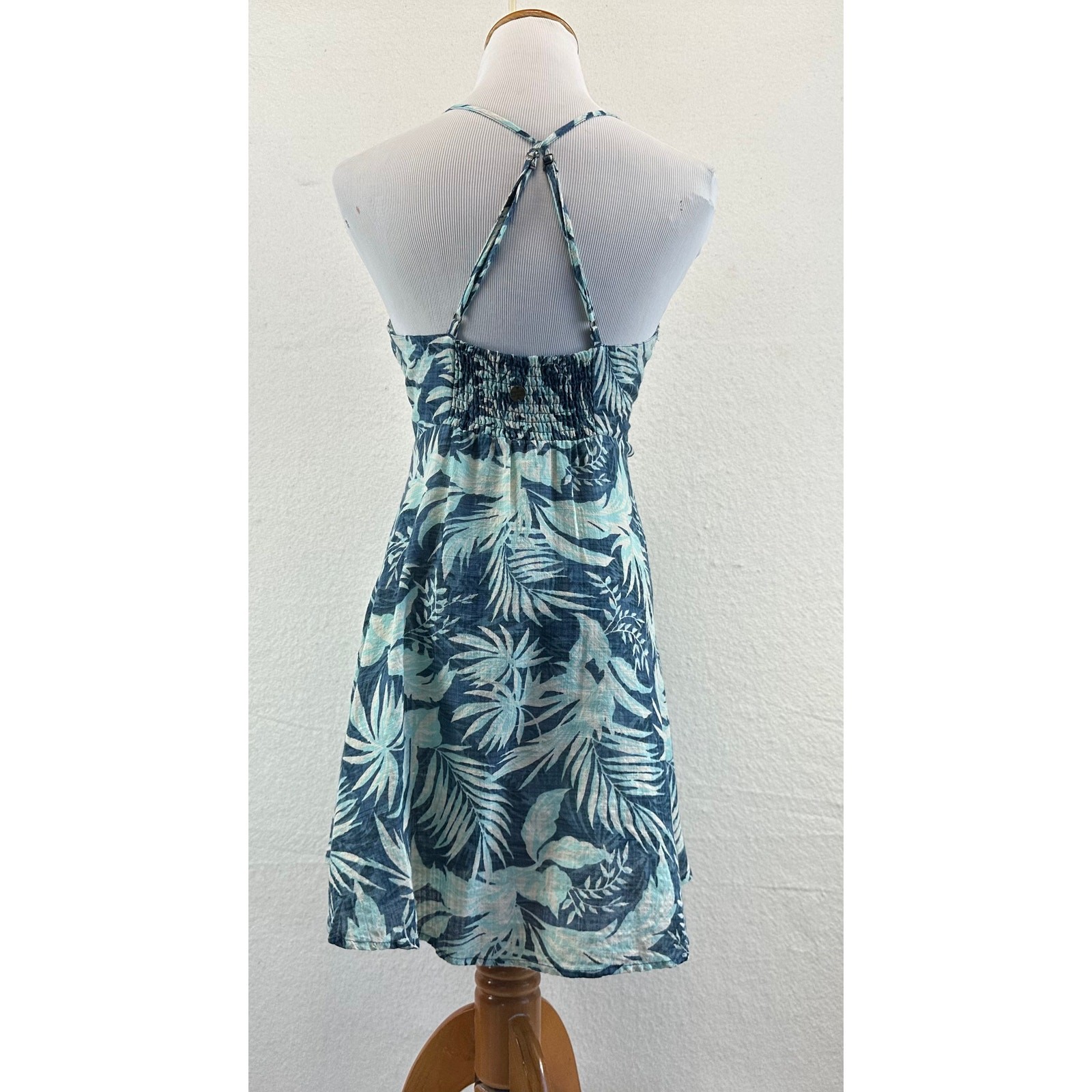 Ripcurl Palm Frond Printed Casual Surfer Girl Beachy Mini Dress Size Medium