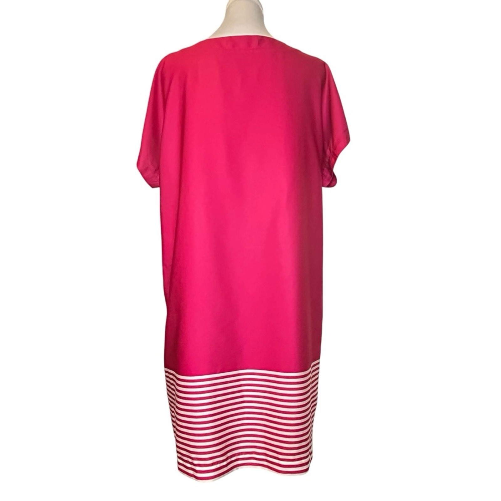 Smart Set Dress Womens Size M Watermelon Pink Silky Sheath Lined Loose Fit Cool