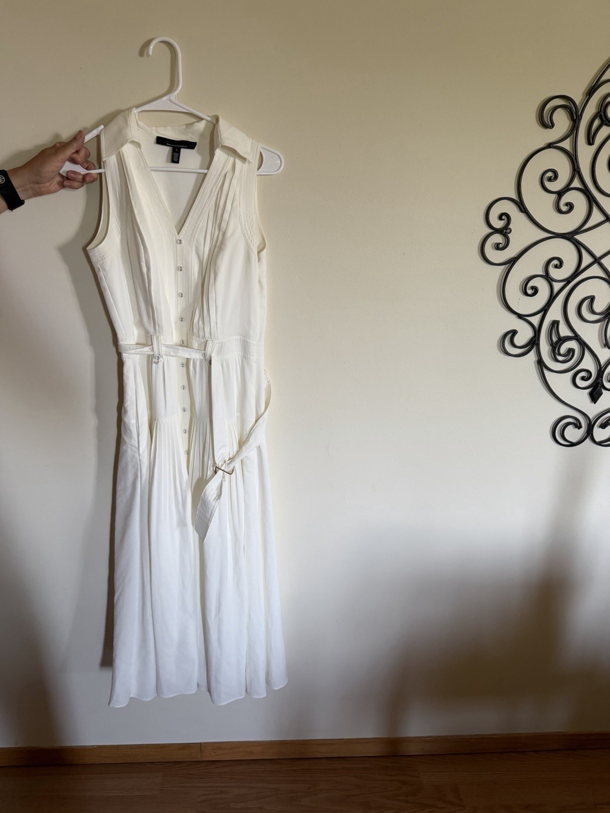 WHBM Sleeveless Utility Collar Midi Dress Size 2