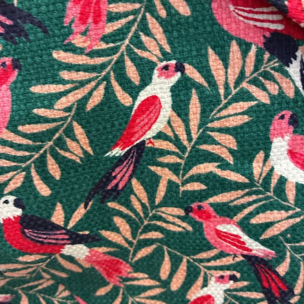 Boden Sleeveless Collared Bird Print Midi Dress