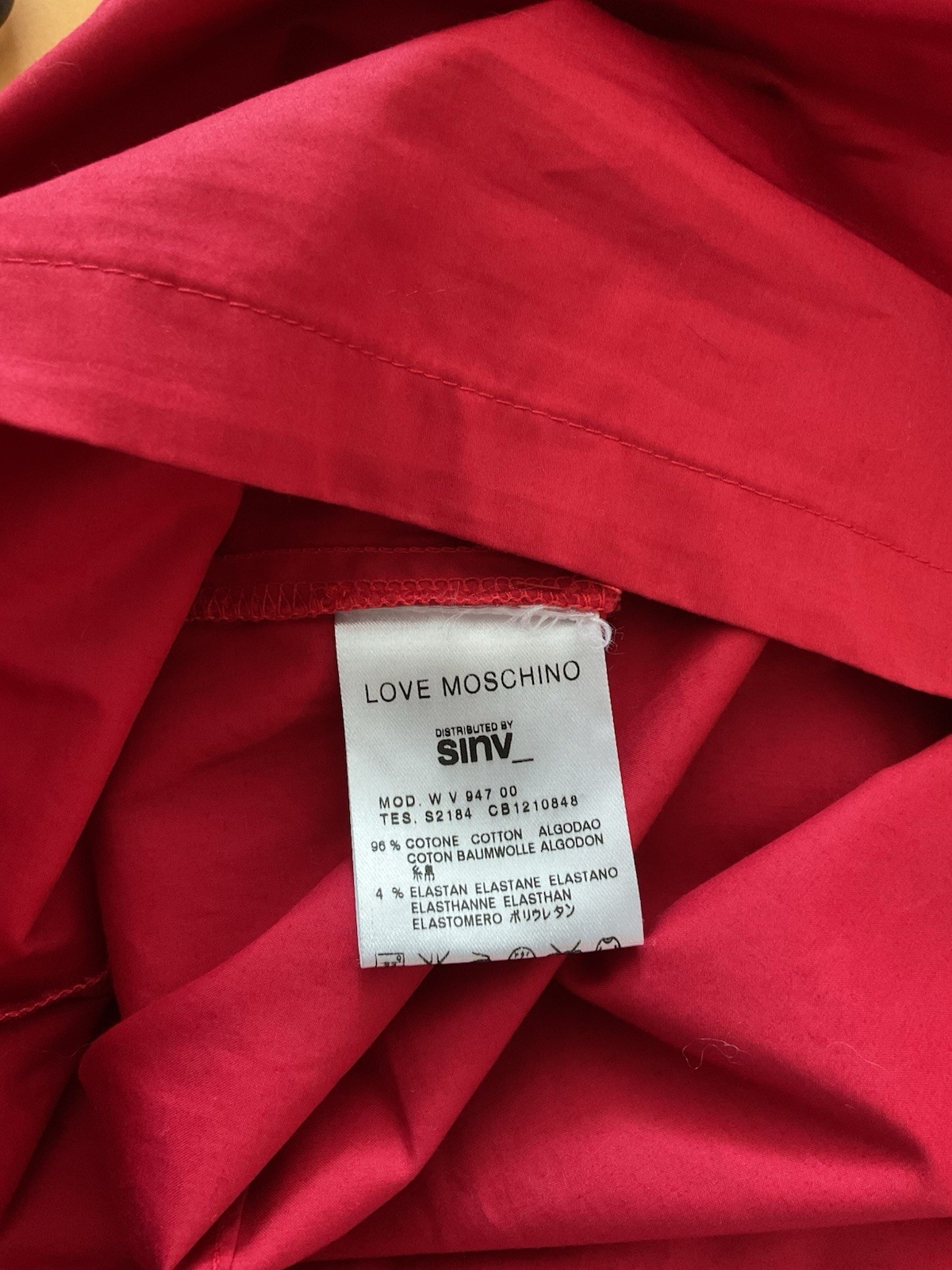 Love Moschino Red Front Twist V- Neck Sleeveless Cocktail Dress IT 42 US 6