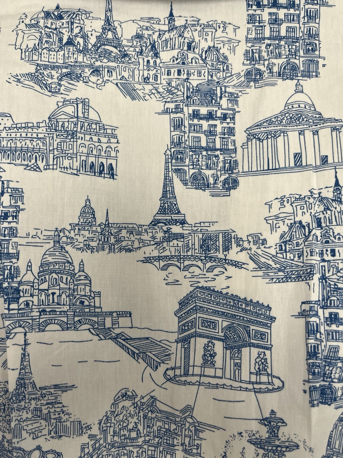 Karl Lagerfeld Paris White/Blue Toile Belted Shirt Dress Pockets 3/4 Sz 4