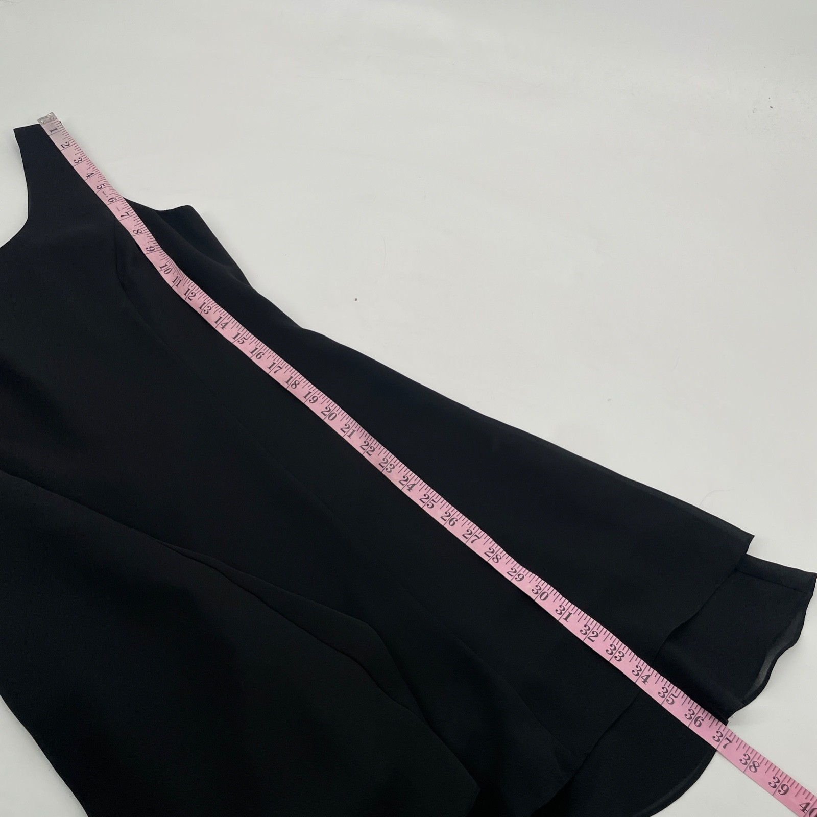 VTG Virgo women’s 12 Black Chiffon A-Line 2pc Dress set Scoop Neck bolero jacket