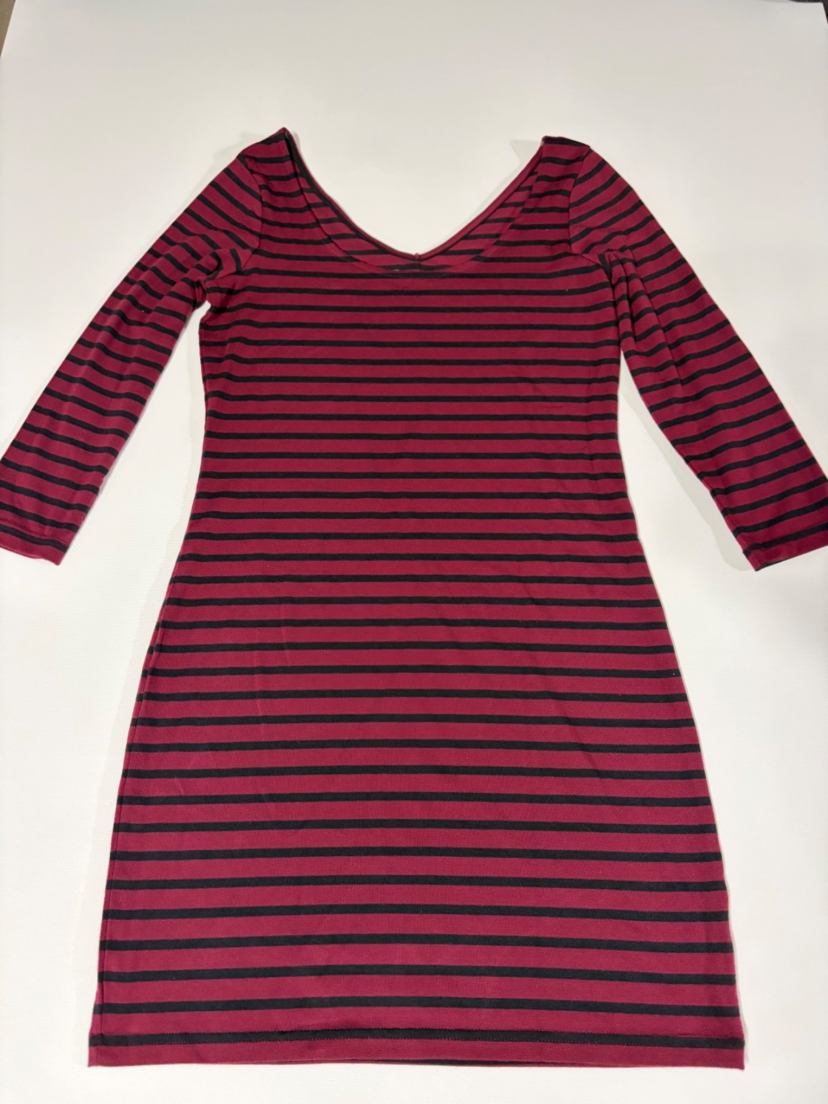 Women’s Decree Striped Knit Bodycon Dress – Size Medium