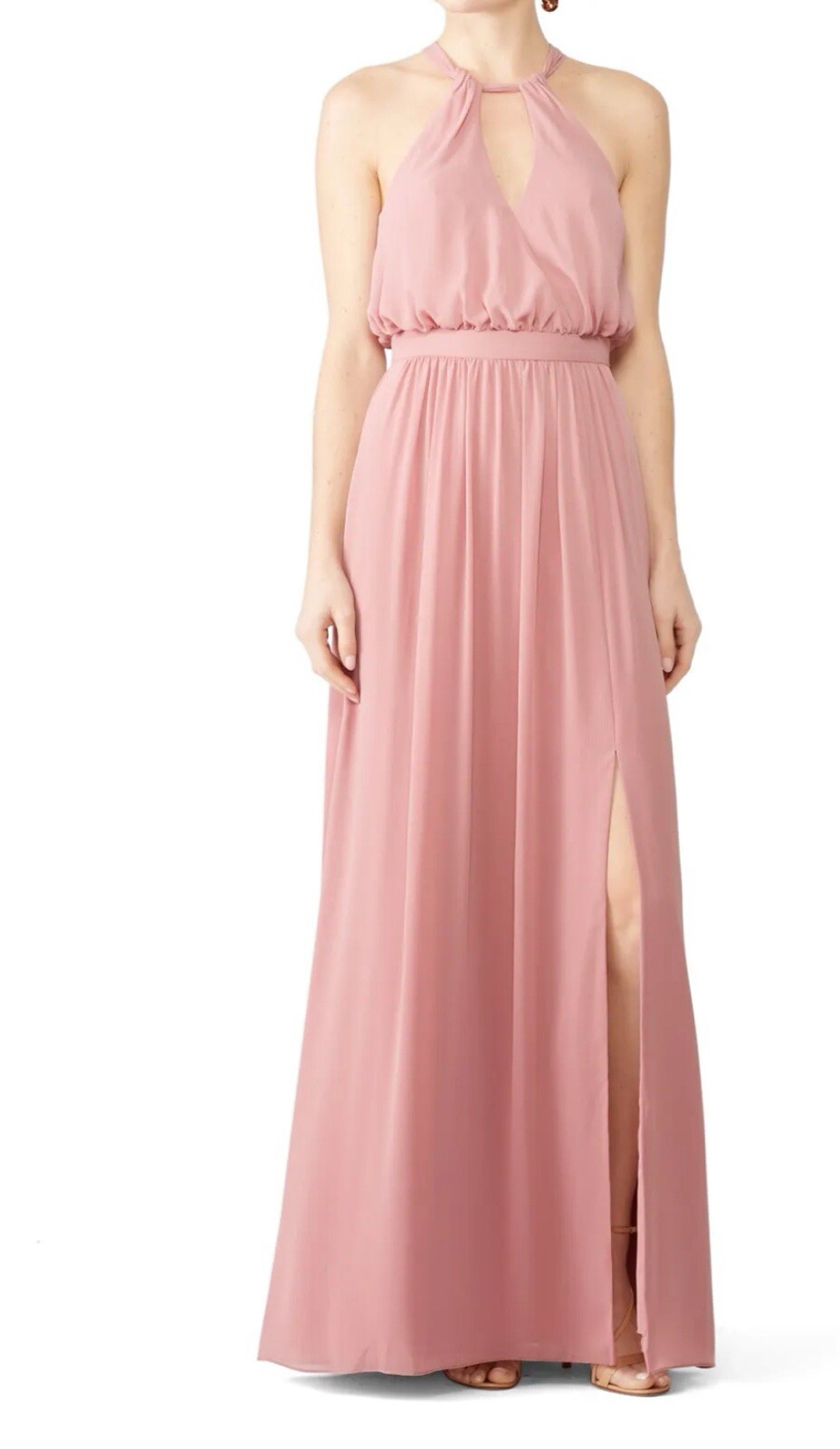 Watters Blush Pink Fleurette Gown Size 10 Whimsy Cottagecore Wedding No Stretch