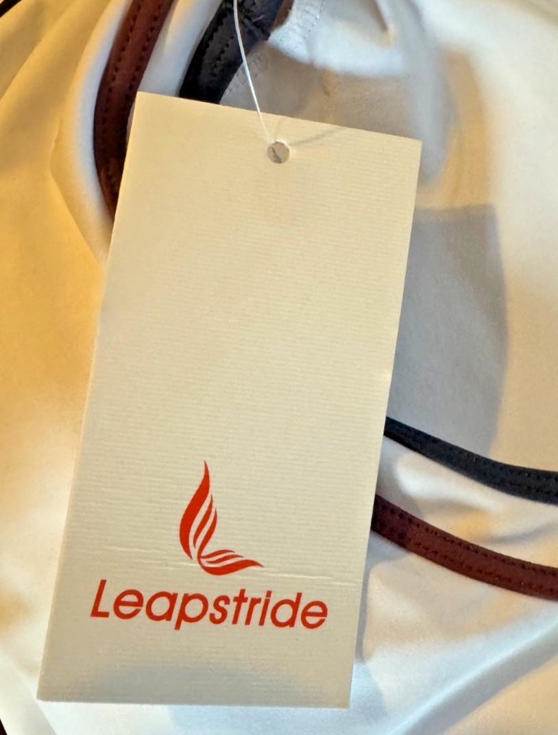 NWT (M) LEAPSTRIDE ATHLETIC DRESS Built in bra SUPER Tight Stretch w/ Side Slit