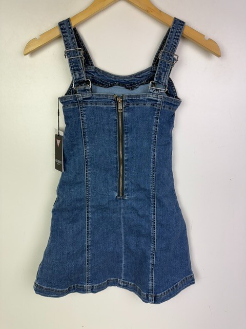 GUESS DENIM DRESS UK Size 6 Women`s Stretch Sleeveless Mid Blue – Brand New