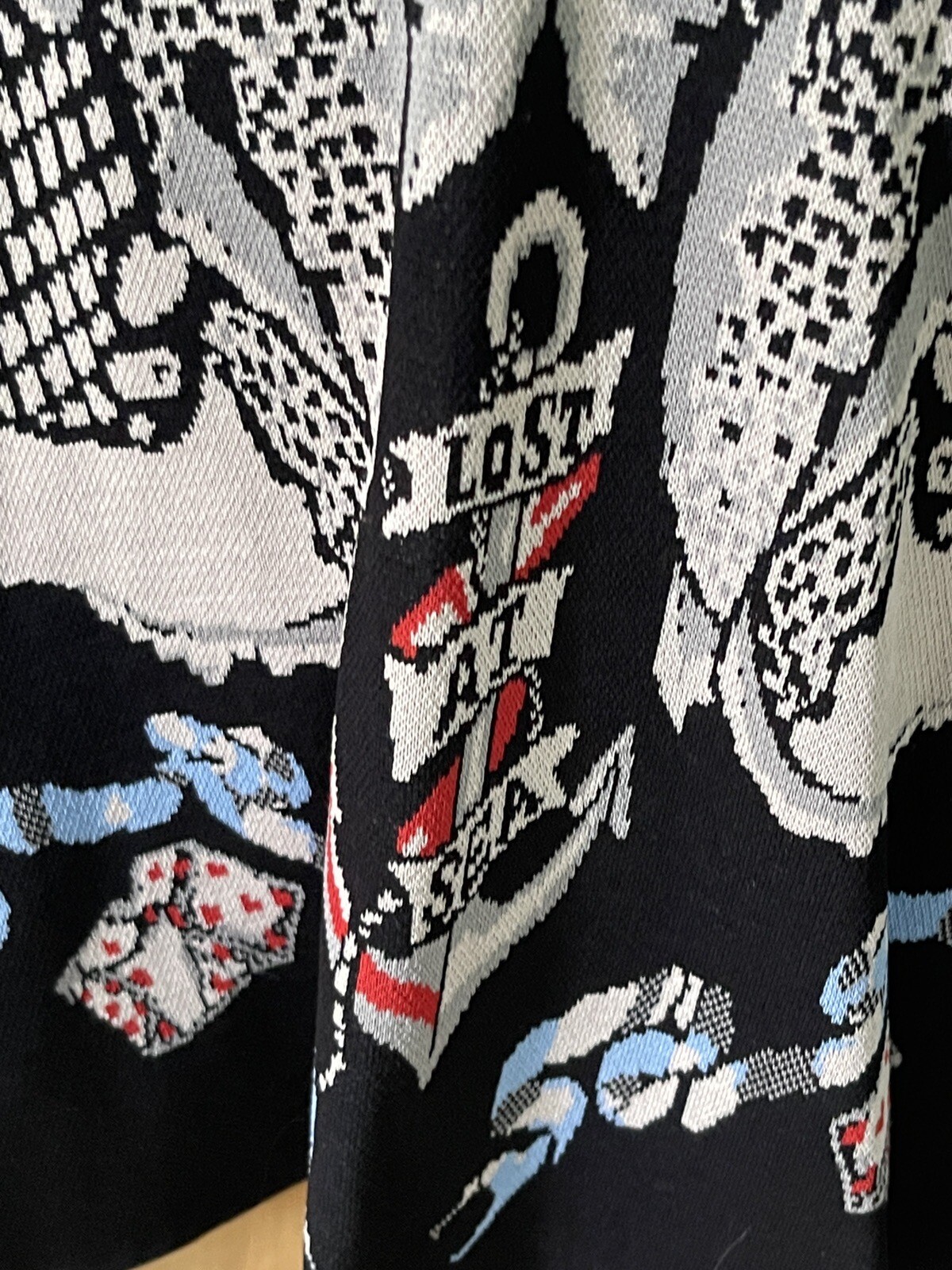 Rare Temperley London Fortune Intarsia Knit Mini Dress Size L Fish/Bird/Flowers
