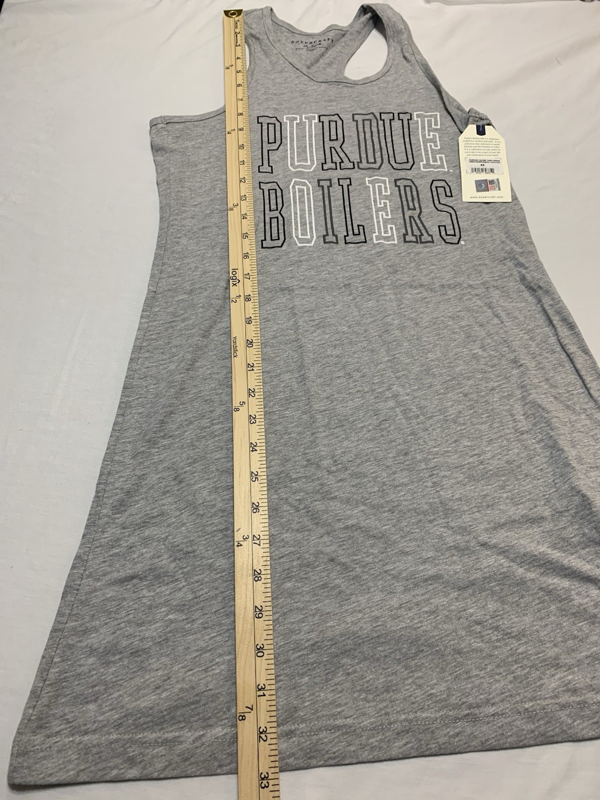 Boxercraft Purdue Boilers Women Tank Dress, Color Grey, Size XS