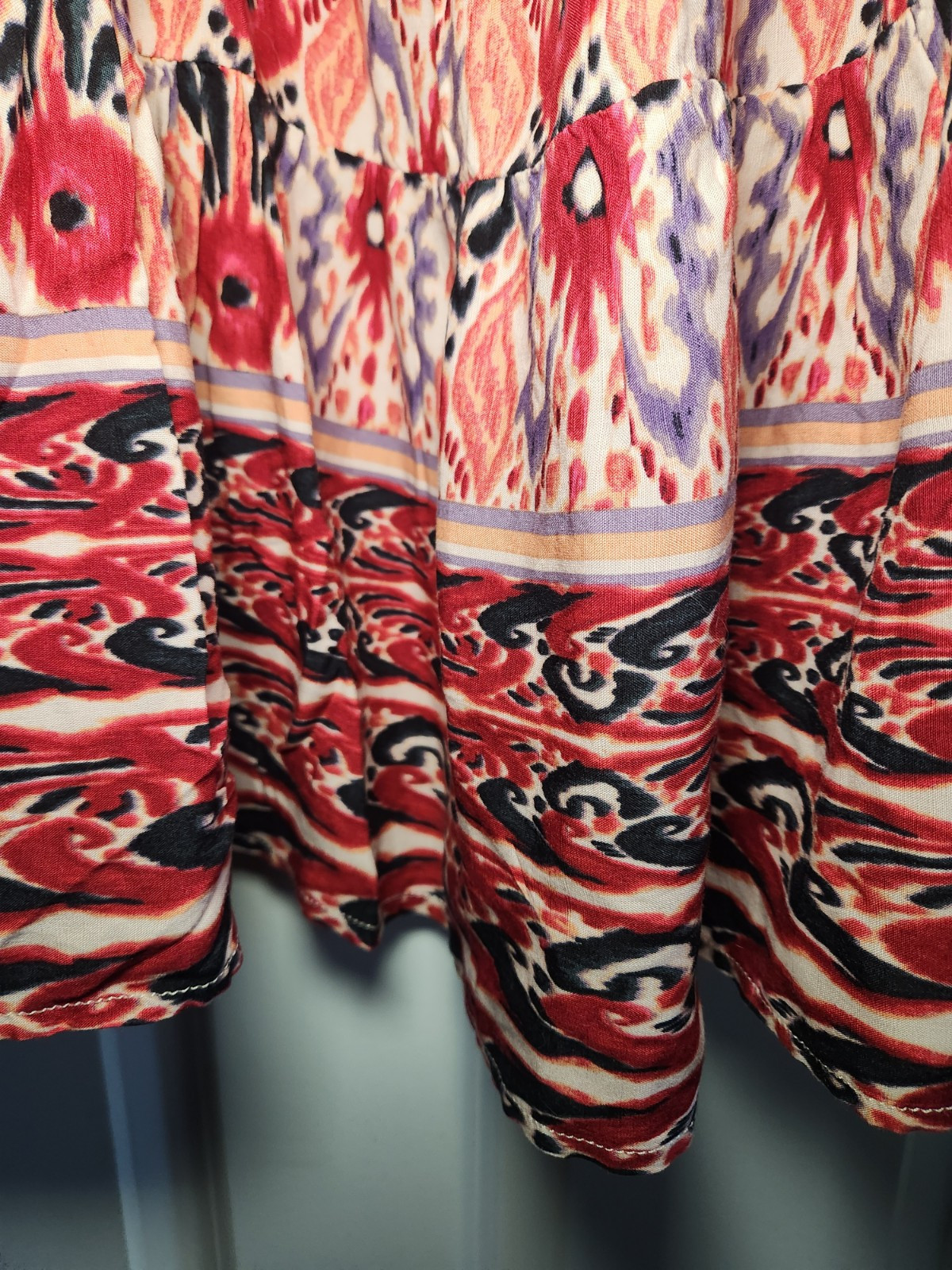 BeachLunchLounge NEW Skylar Paisley Floral Sundress Coral Red NWT Womens Small
